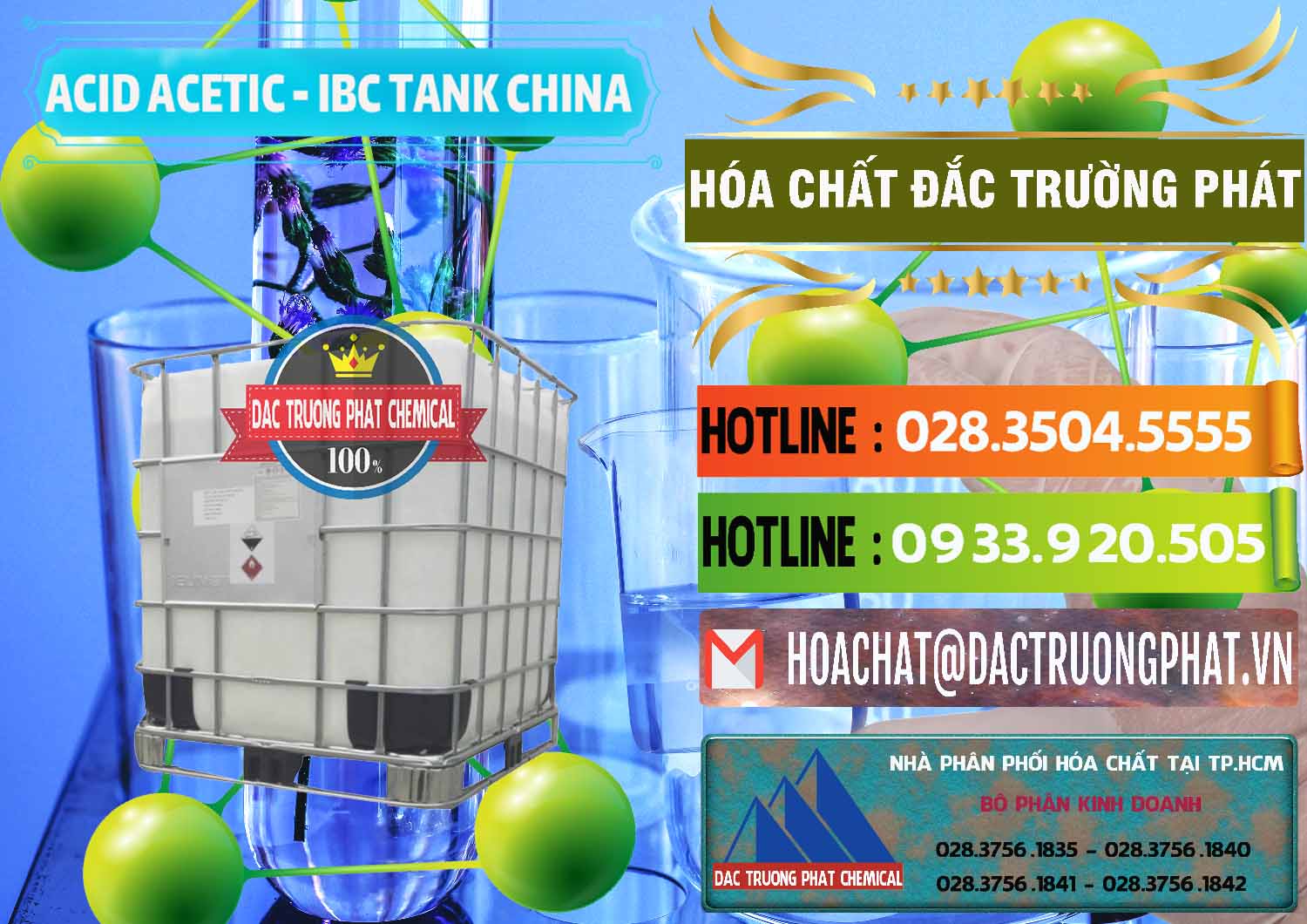 Nhà phân phối & bán Acetic Acid – Axit Acetic Tank Bồn IBC Trung Quốc China - 0443 - Công ty chuyên nhập khẩu ( cung cấp ) hóa chất tại TP.HCM - cungcaphoachat.com.vn