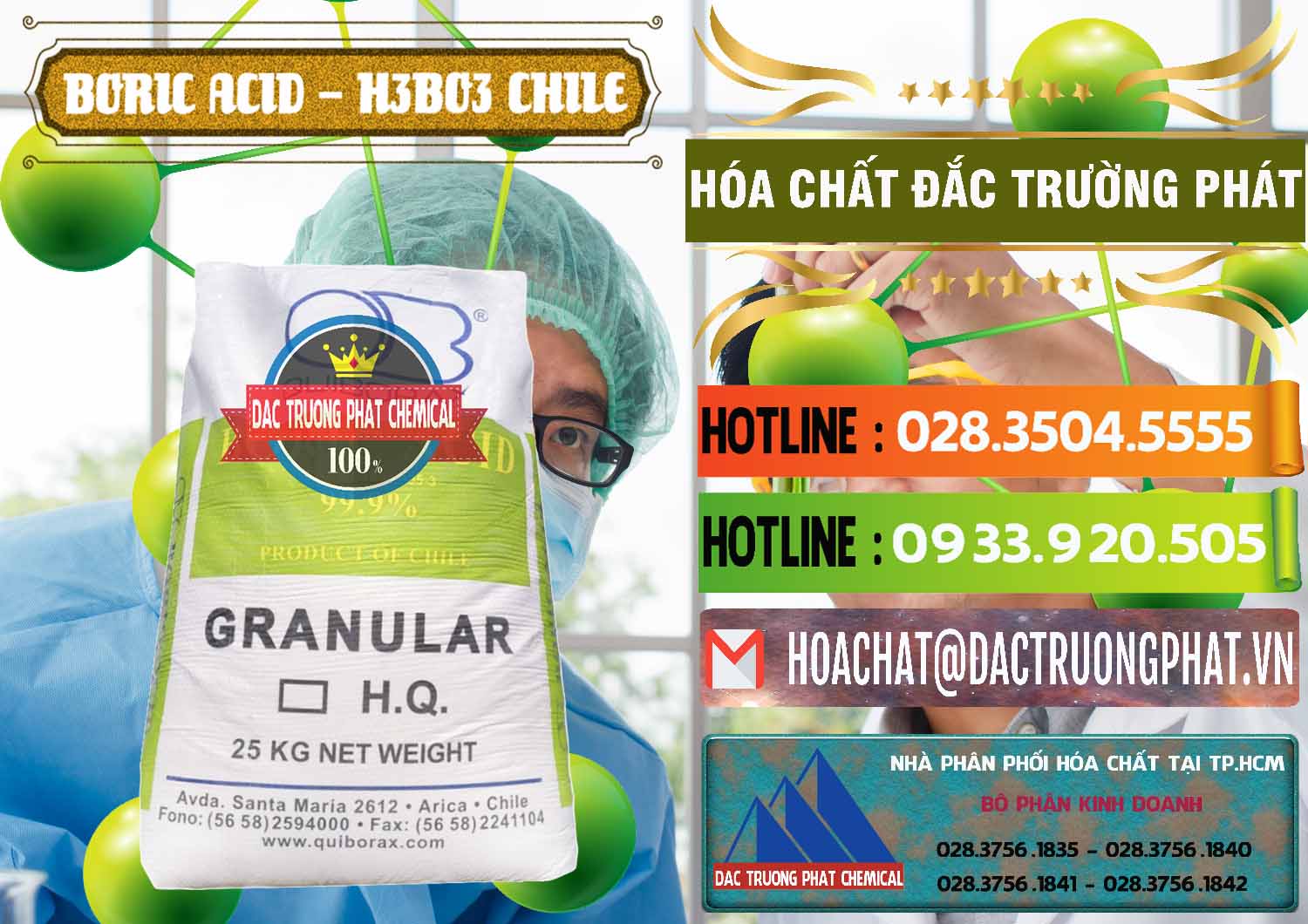 Nơi cung cấp và bán Acid Boric – Axit Boric H3BO3 99% Quiborax Chile - 0281 - Công ty chuyên kinh doanh - phân phối hóa chất tại TP.HCM - cungcaphoachat.com.vn