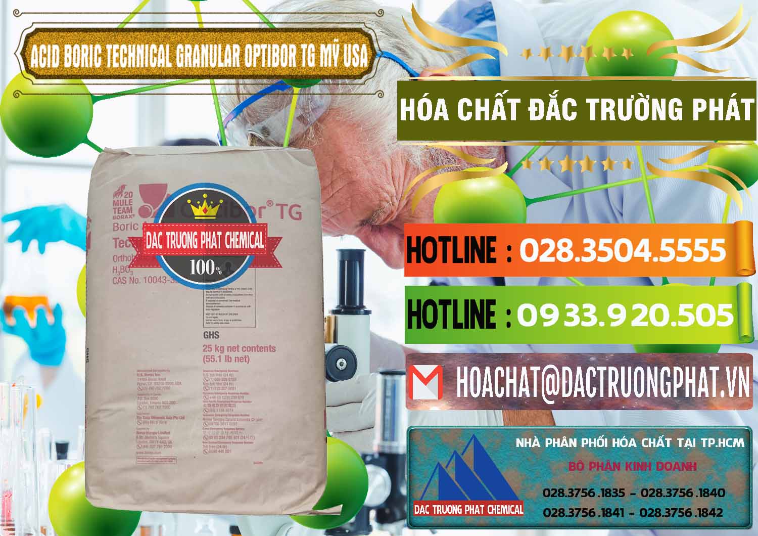 Nơi bán - cung cấp Acid Boric – Axit Boric H3BO3 99% New 2021 Mỹ USA OPTIBOR® TG - 0226 - Cty chuyên nhập khẩu & phân phối hóa chất tại TP.HCM - cungcaphoachat.com.vn