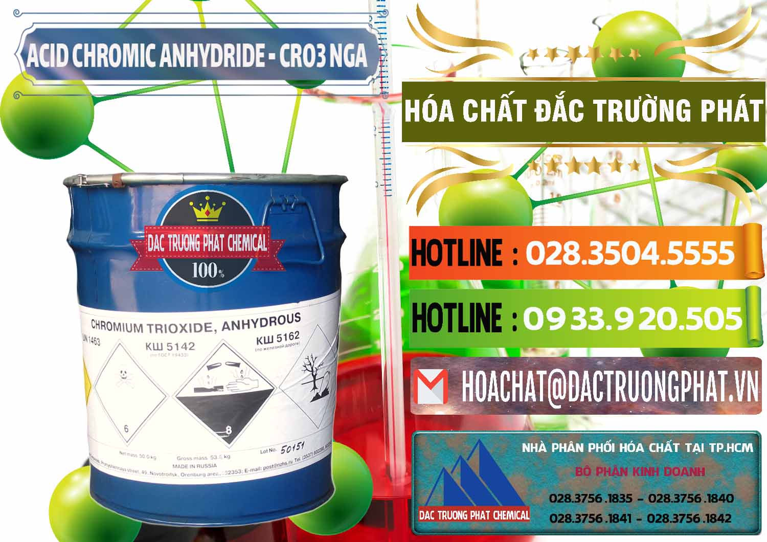 Nơi bán và cung ứng Acid Chromic Anhydride - Cromic CRO3 Nga Russia - 0006 - Đơn vị cung cấp - kinh doanh hóa chất tại TP.HCM - cungcaphoachat.com.vn