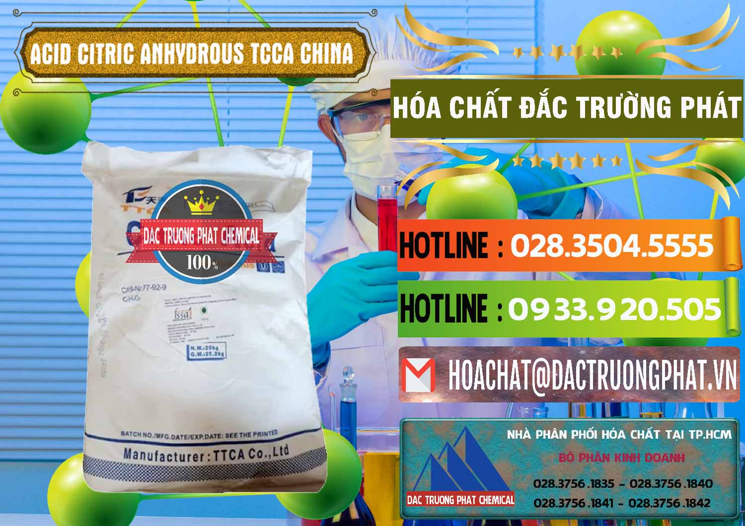 Đơn vị chuyên bán và phân phối Acid Citric - Axit Citric Anhydrous TCCA Trung Quốc China - 0442 - Nhà cung cấp và nhập khẩu hóa chất tại TP.HCM - cungcaphoachat.com.vn
