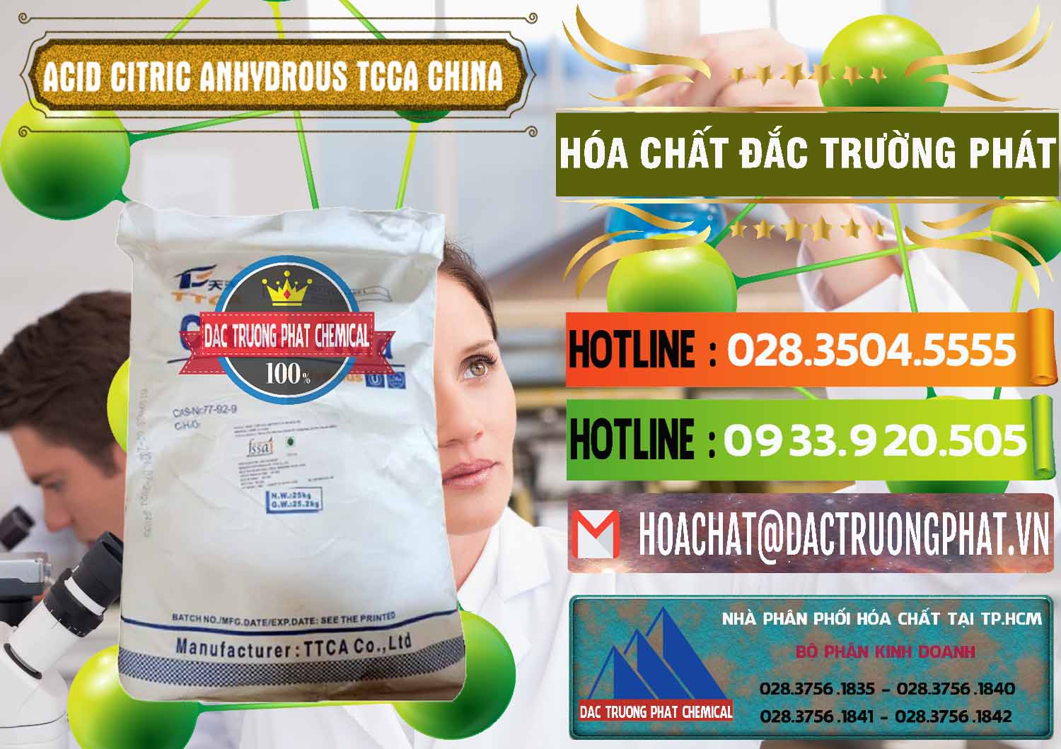 Nơi chuyên kinh doanh và bán Acid Citric - Axit Citric Anhydrous TCCA Trung Quốc China - 0442 - Đơn vị chuyên kinh doanh - phân phối hóa chất tại TP.HCM - cungcaphoachat.com.vn