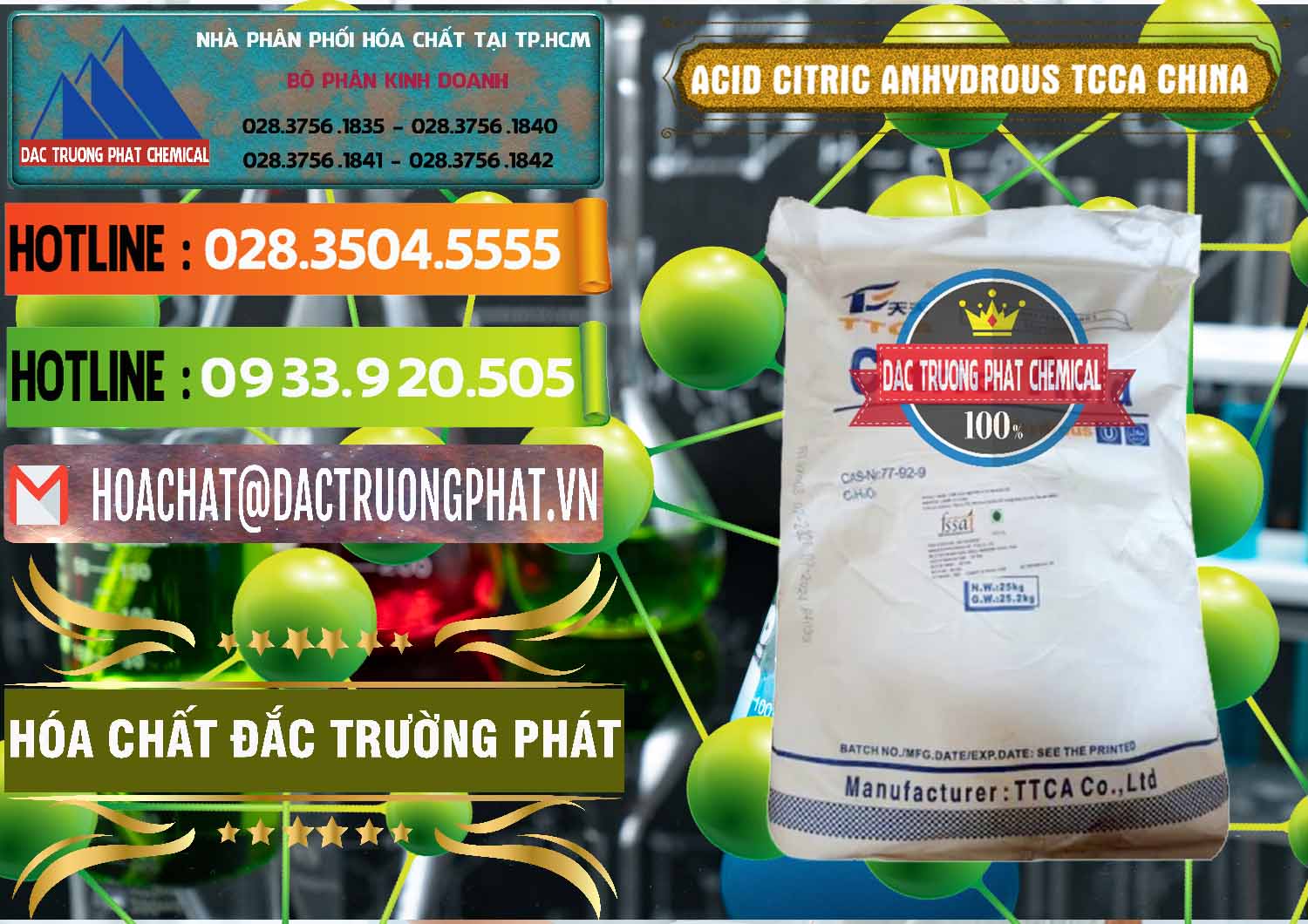 Công ty cung ứng _ bán Acid Citric - Axit Citric Anhydrous TCCA Trung Quốc China - 0442 - Chuyên bán ( phân phối ) hóa chất tại TP.HCM - cungcaphoachat.com.vn