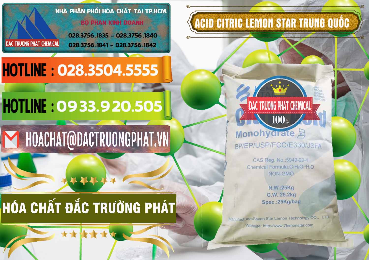 Nơi chuyên kinh doanh ( bán ) Acid Citric - Axit Citric BP/EP/USP/FCC/E330 Lemon Star Trung Quốc China - 0286 - Đơn vị cung cấp và kinh doanh hóa chất tại TP.HCM - cungcaphoachat.com.vn