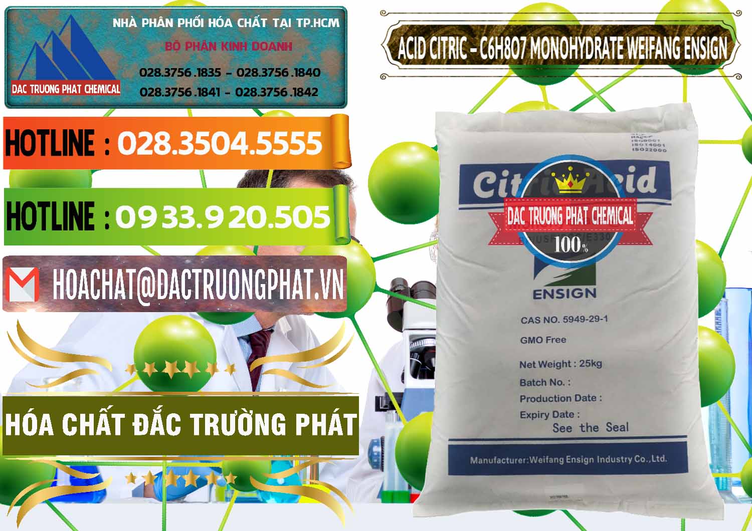 Nhà nhập khẩu - bán Acid Citric - Axit Citric Monohydrate Weifang Trung Quốc China - 0009 - Chuyên phân phối _ cung cấp hóa chất tại TP.HCM - cungcaphoachat.com.vn