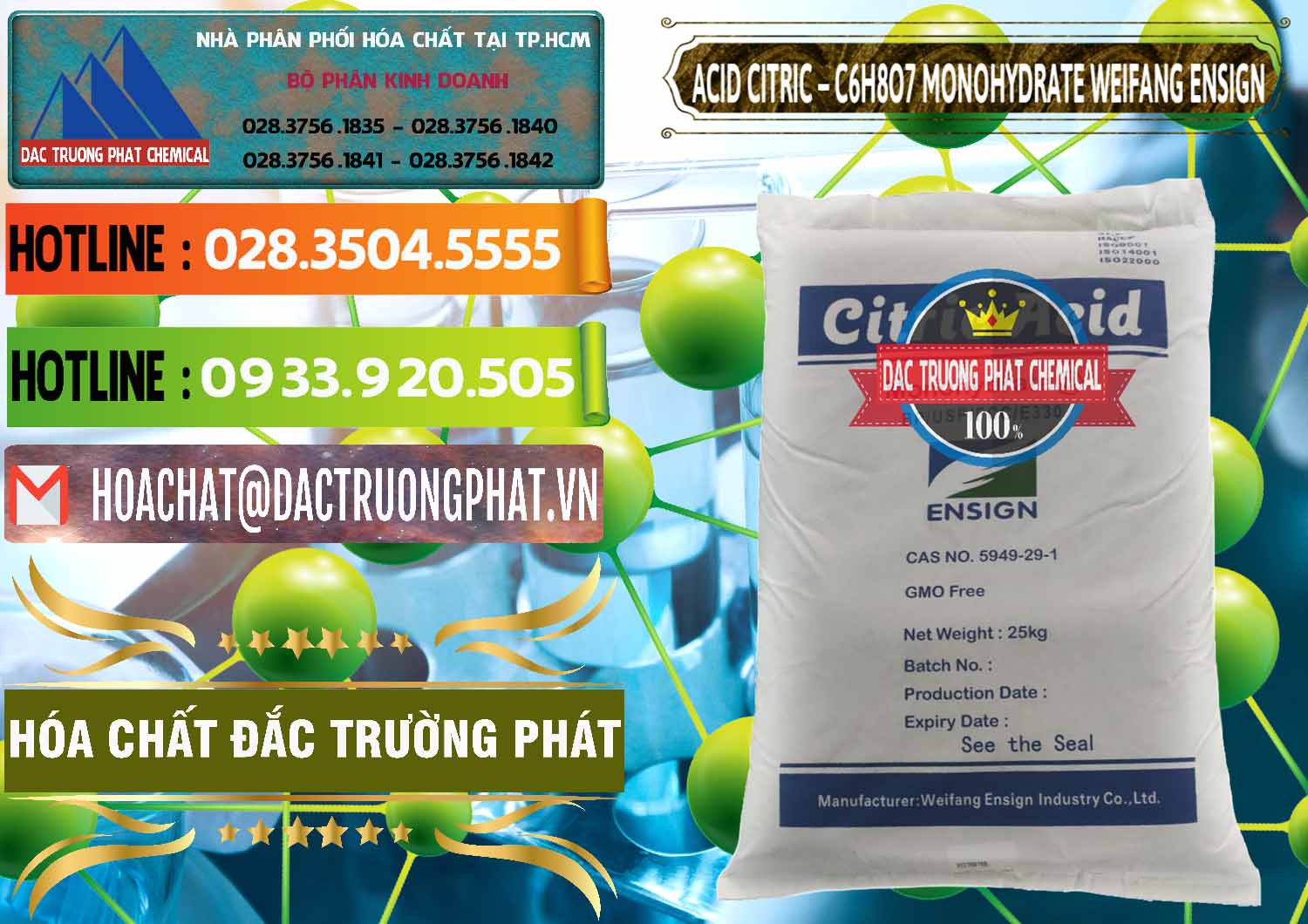Bán _ cung cấp Acid Citric - Axit Citric Monohydrate Weifang Trung Quốc China - 0009 - Cty chuyên kinh doanh - phân phối hóa chất tại TP.HCM - cungcaphoachat.com.vn