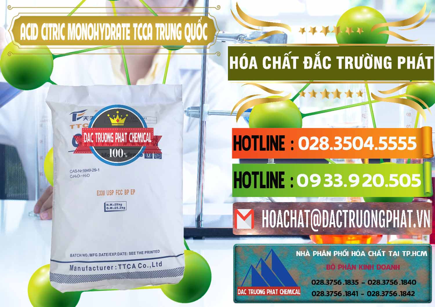 Cty cung cấp - bán Acid Citric - Axit Citric Monohydrate TCCA Trung Quốc China - 0441 - Công ty chuyên phân phối - cung ứng hóa chất tại TP.HCM - cungcaphoachat.com.vn