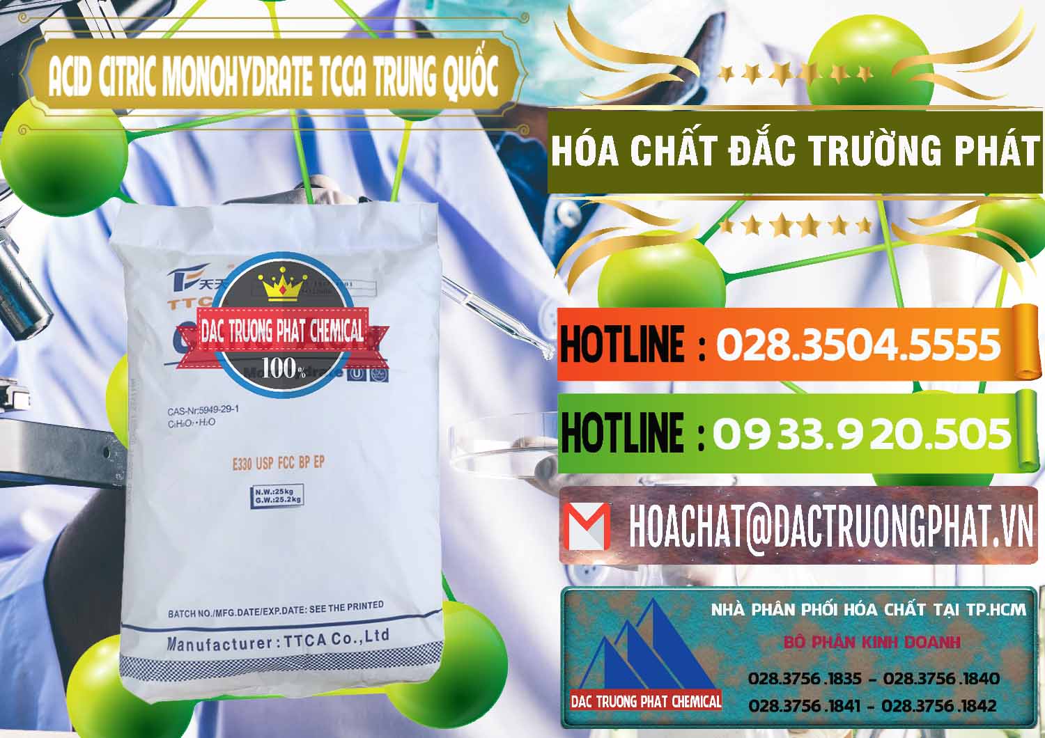 Cty bán ( phân phối ) Acid Citric - Axit Citric Monohydrate TCCA Trung Quốc China - 0441 - Nhà phân phối & cung ứng hóa chất tại TP.HCM - cungcaphoachat.com.vn