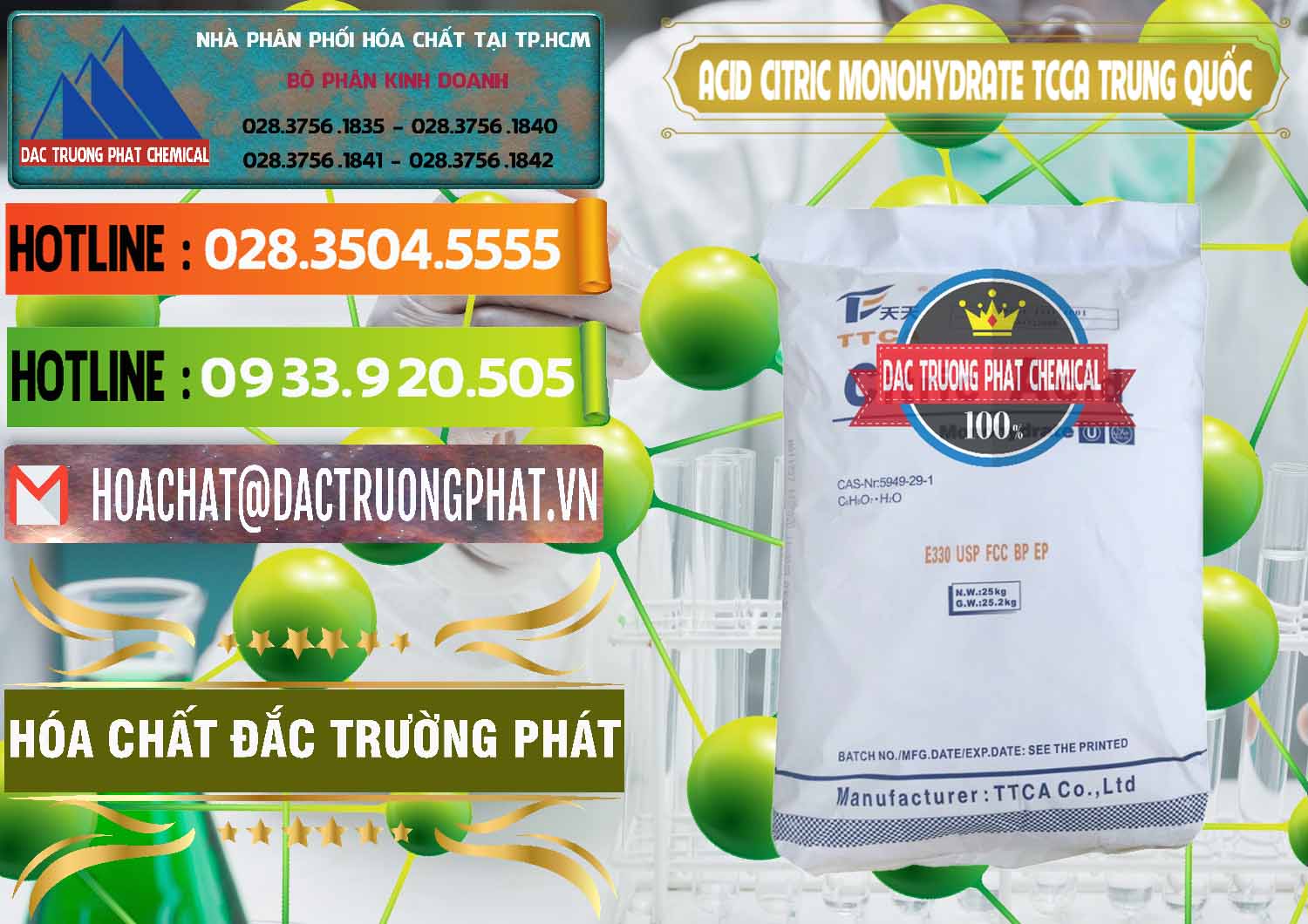 Chuyên kinh doanh ( bán ) Acid Citric - Axit Citric Monohydrate TCCA Trung Quốc China - 0441 - Nơi cung ứng & phân phối hóa chất tại TP.HCM - cungcaphoachat.com.vn