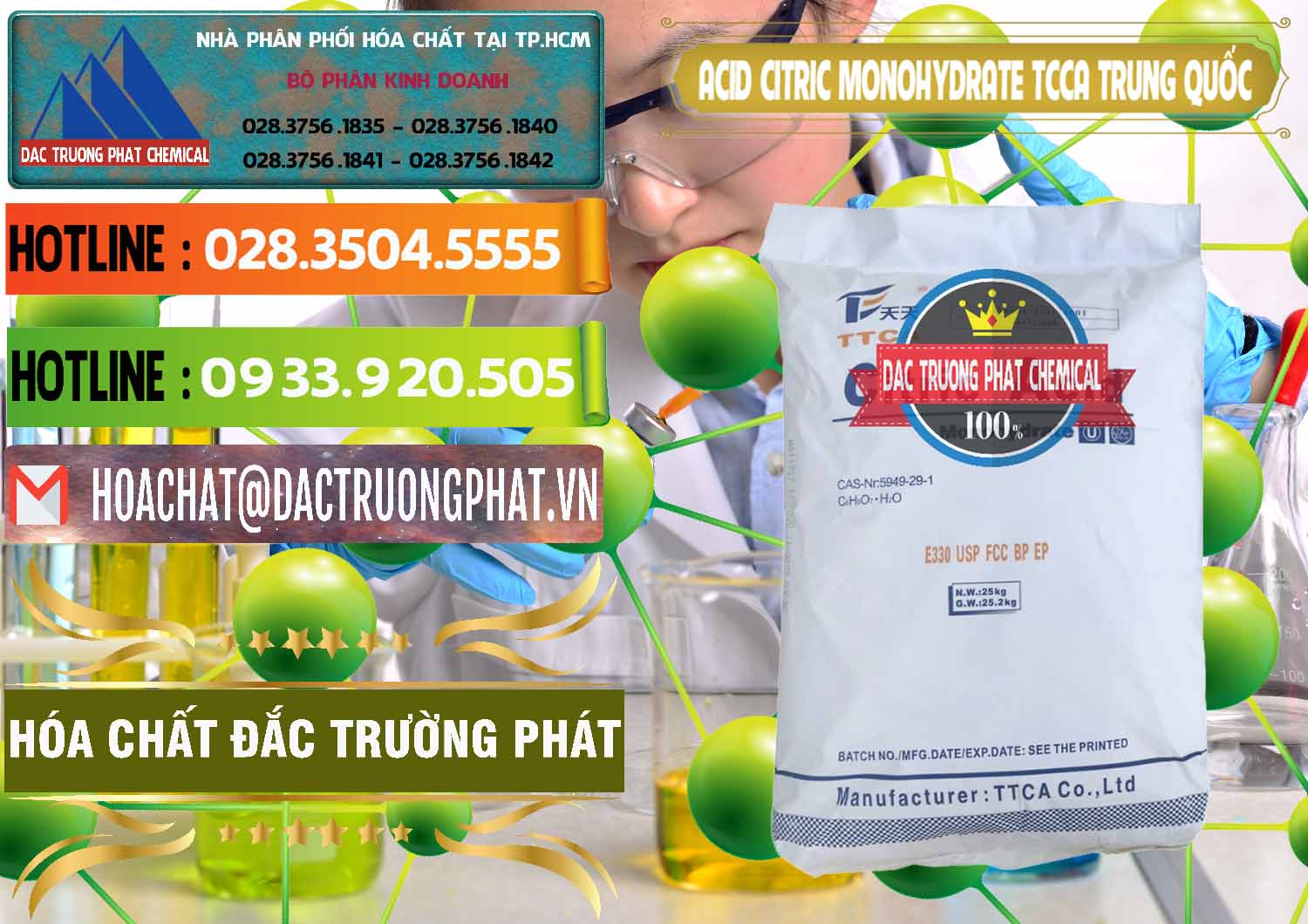 Chuyên kinh doanh & bán Acid Citric - Axit Citric Monohydrate TCCA Trung Quốc China - 0441 - Cty cung cấp _ bán hóa chất tại TP.HCM - cungcaphoachat.com.vn