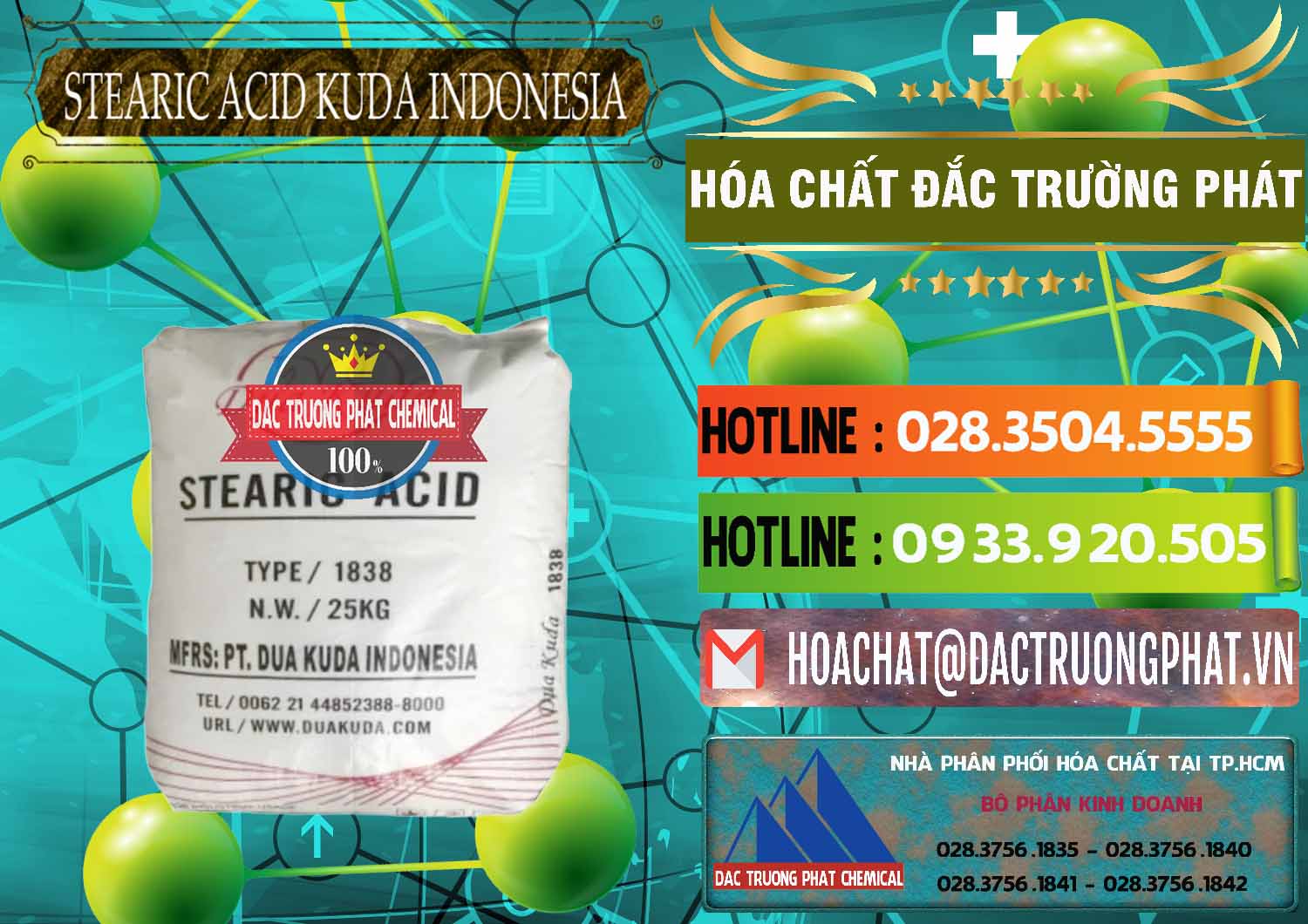 Nhà cung cấp và bán Axit Stearic - Stearic Acid Dua Kuda Indonesia - 0388 - Công ty bán ( cung cấp ) hóa chất tại TP.HCM - cungcaphoachat.com.vn