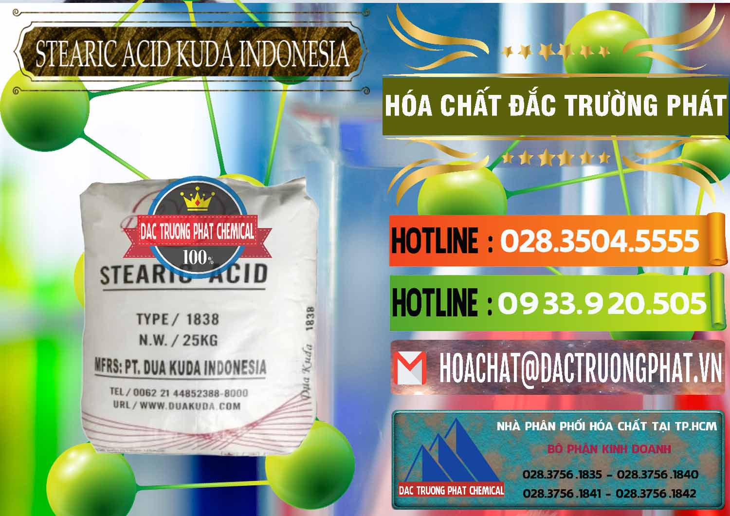 Cty cung ứng và bán Axit Stearic - Stearic Acid Dua Kuda Indonesia - 0388 - Cung cấp ( phân phối ) hóa chất tại TP.HCM - cungcaphoachat.com.vn