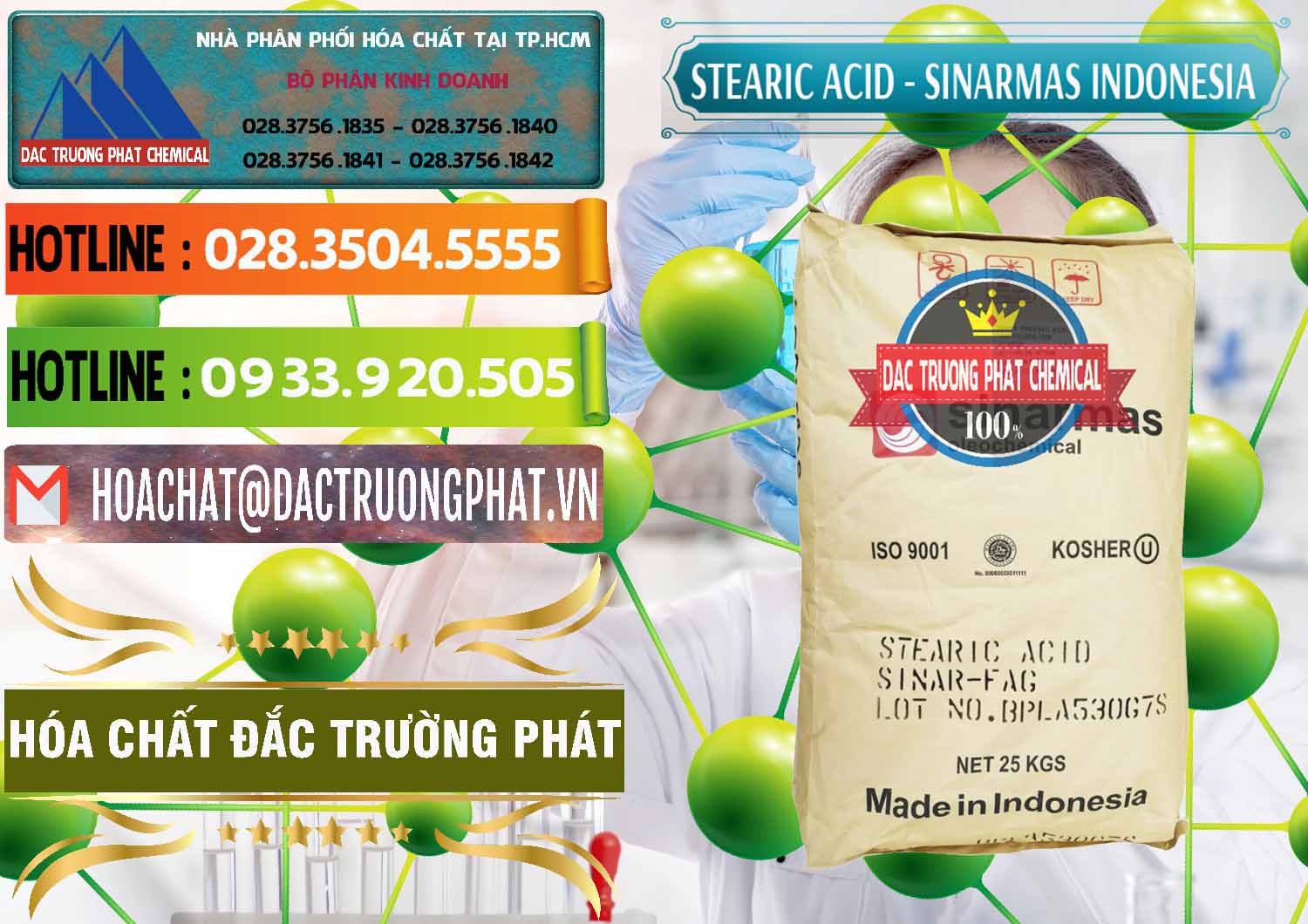 Nơi cung ứng ( bán ) Axit Stearic - Stearic Acid Sinarmas Indonesia - 0389 - Nơi cung cấp và bán hóa chất tại TP.HCM - cungcaphoachat.com.vn