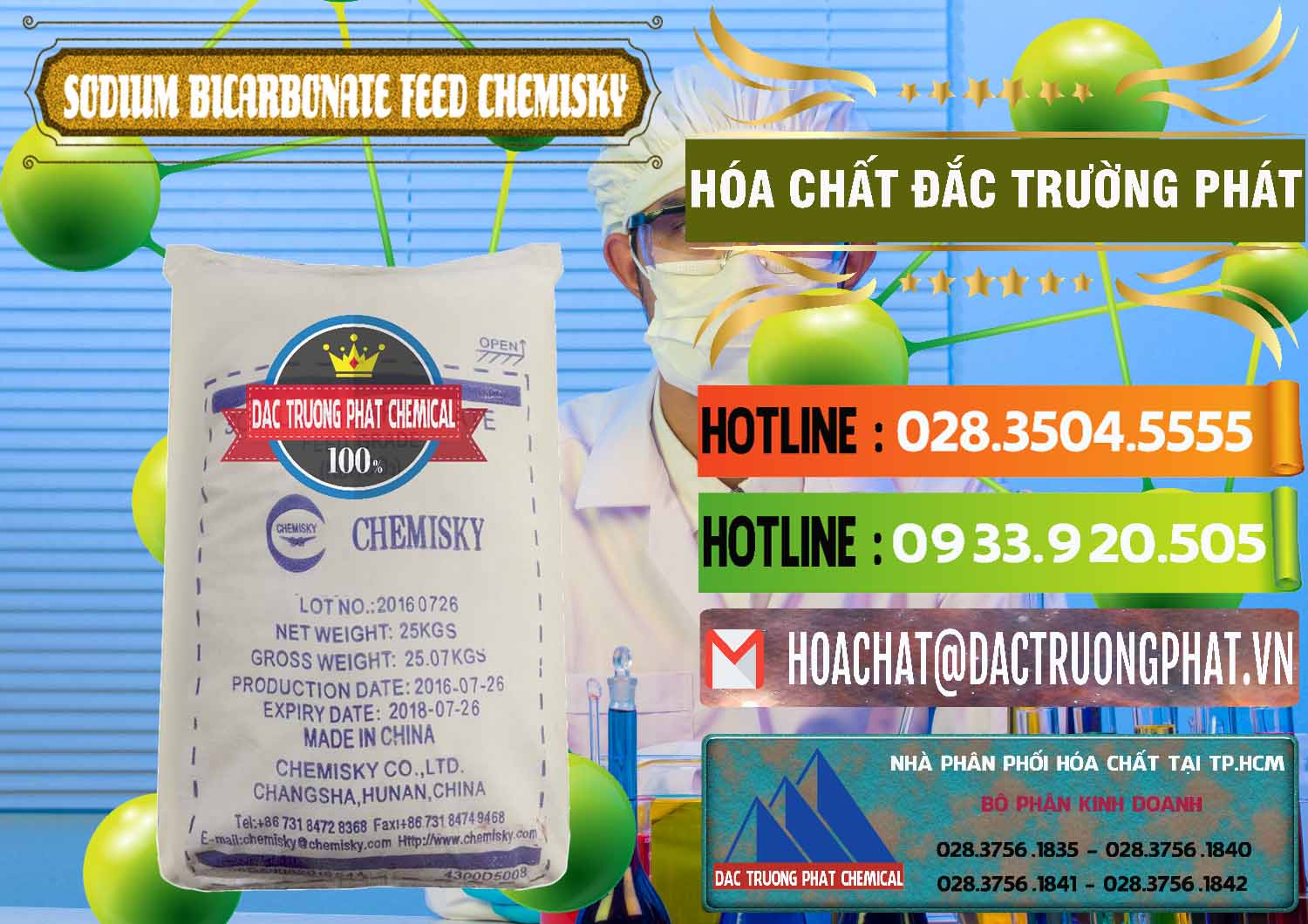 Nơi bán ( cung cấp ) Sodium Bicarbonate – Bicar NaHCO3 Feed Grade Chemisky Trung Quốc China - 0264 - Cty chuyên kinh doanh & cung cấp hóa chất tại TP.HCM - cungcaphoachat.com.vn