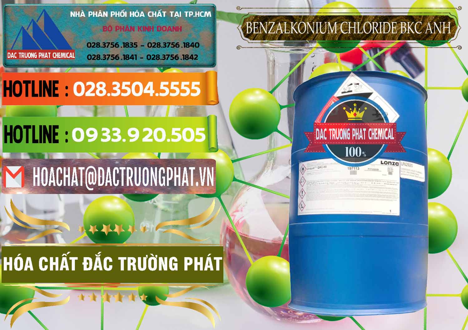 Nơi chuyên kinh doanh và bán BKC - Benzalkonium Chloride 80% Anh Quốc Uk Kingdoms - 0457 - Nhà phân phối - cung cấp hóa chất tại TP.HCM - cungcaphoachat.com.vn
