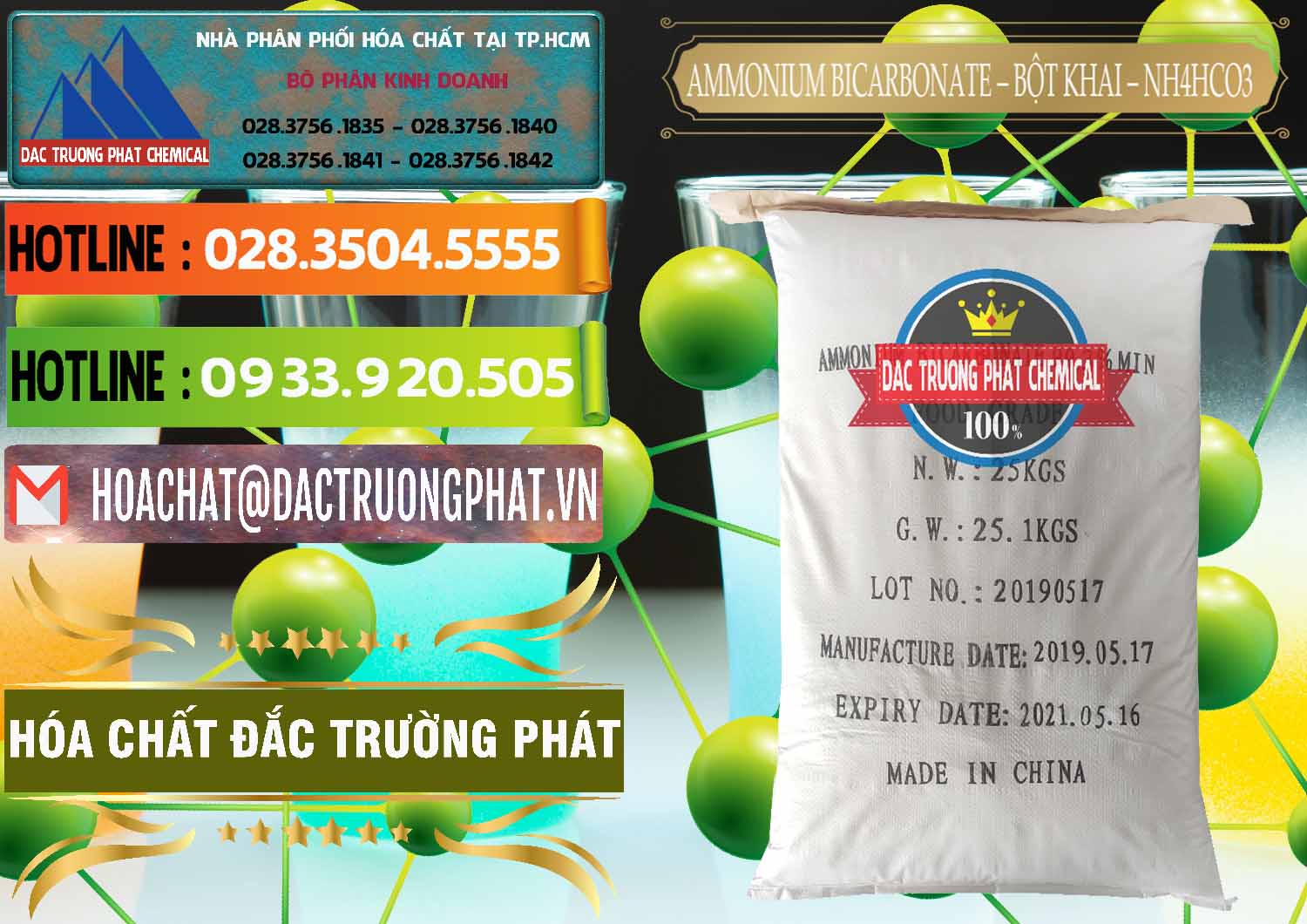 Công ty bán ( phân phối ) Ammonium Bicarbonate - Bột Khai Food Grade Trung Quốc China - 0018 - Nơi cung ứng - phân phối hóa chất tại TP.HCM - cungcaphoachat.com.vn