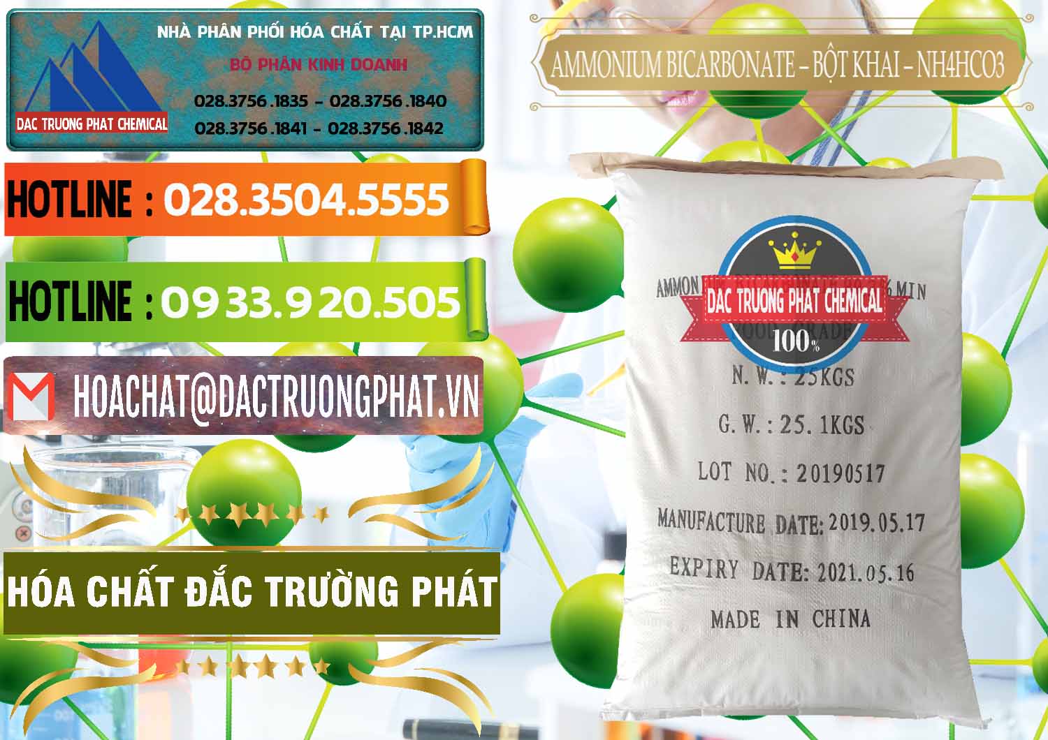 Nơi cung cấp _ bán Ammonium Bicarbonate - Bột Khai Food Grade Trung Quốc China - 0018 - Chuyên cung cấp & phân phối hóa chất tại TP.HCM - cungcaphoachat.com.vn