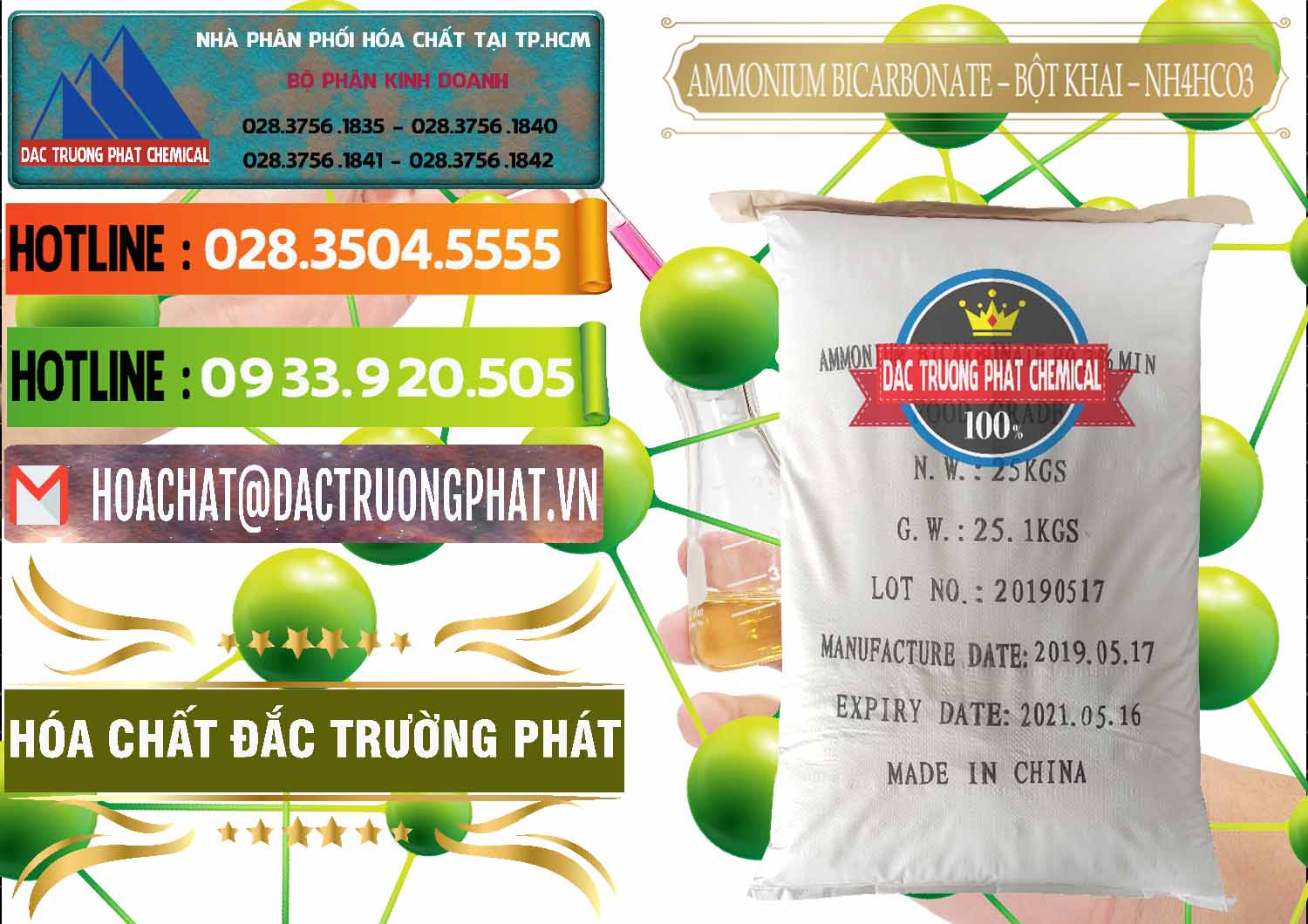 Nơi chuyên phân phối - bán Ammonium Bicarbonate - Bột Khai Food Grade Trung Quốc China - 0018 - Bán và phân phối hóa chất tại TP.HCM - cungcaphoachat.com.vn