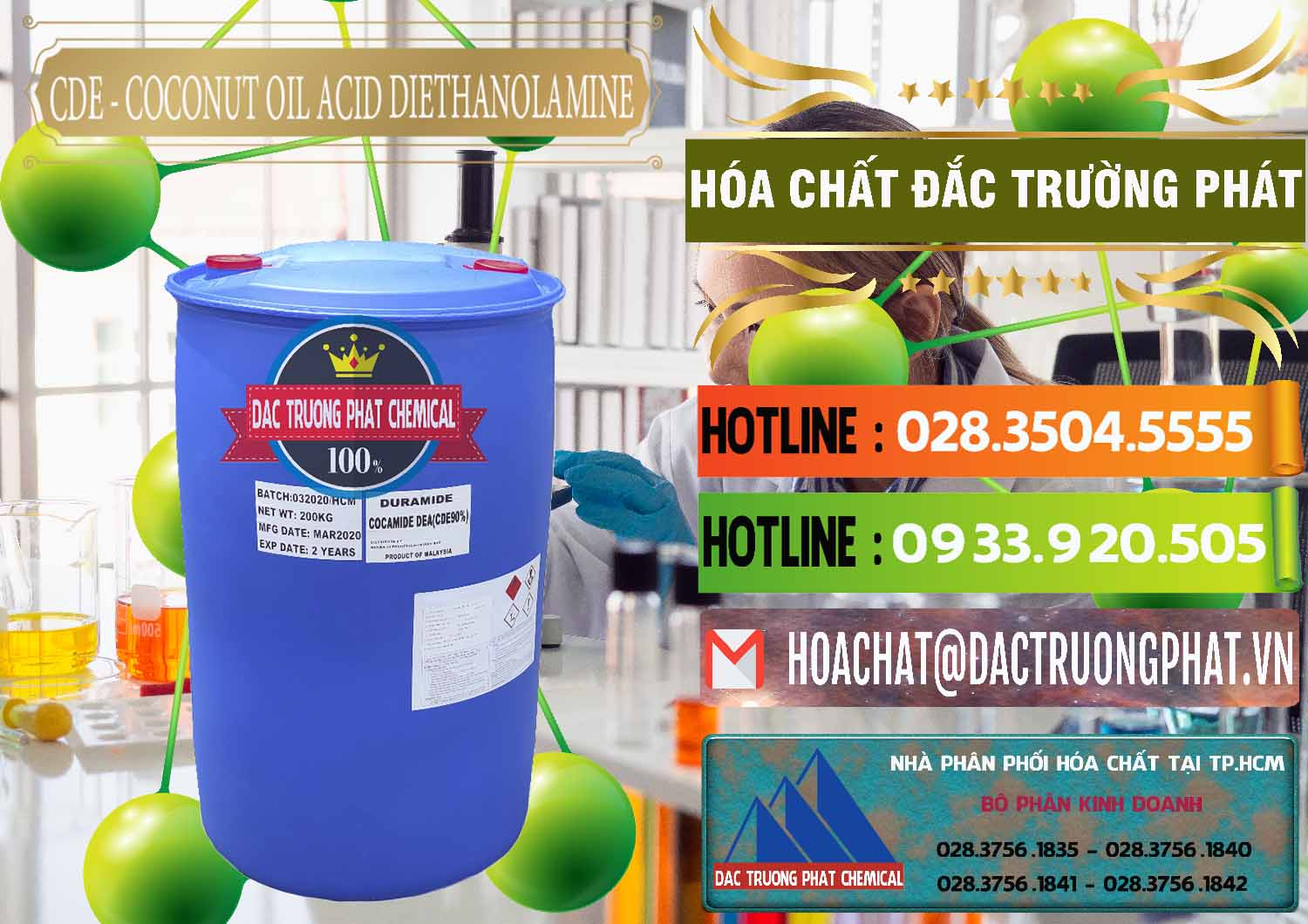 Đơn vị phân phối _ bán CDE - Coconut Oil Acid Diethanolamine Mã Lai Malaysia - 0311 - Chuyên phân phối và kinh doanh hóa chất tại TP.HCM - cungcaphoachat.com.vn