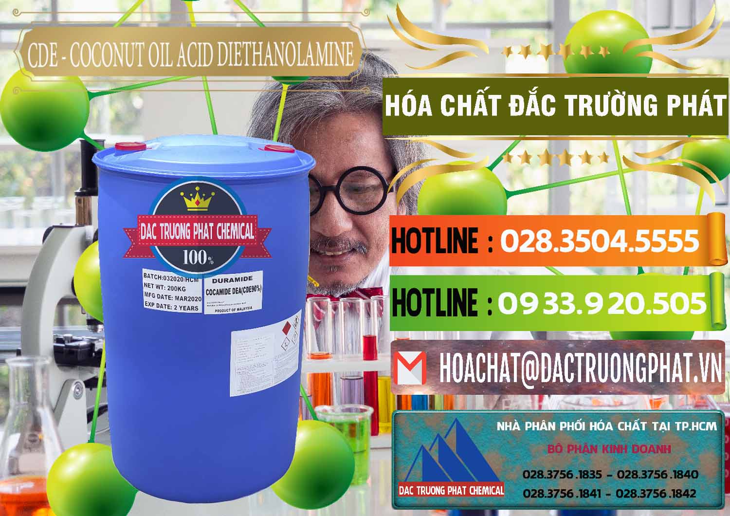 Công ty phân phối và bán CDE - Coconut Oil Acid Diethanolamine Mã Lai Malaysia - 0311 - Cty chuyên cung cấp & kinh doanh hóa chất tại TP.HCM - cungcaphoachat.com.vn