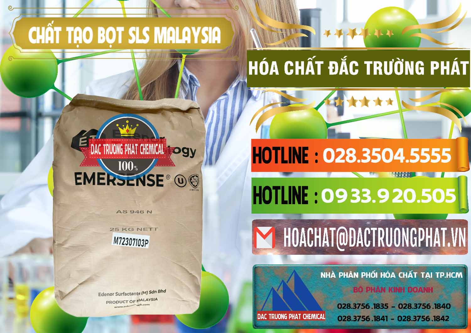 Đơn vị chuyên bán và phân phối Chất Tạo Bọt SLS Emersense Mã Lai Malaysia - 0381 - Nhà nhập khẩu ( cung cấp ) hóa chất tại TP.HCM - cungcaphoachat.com.vn