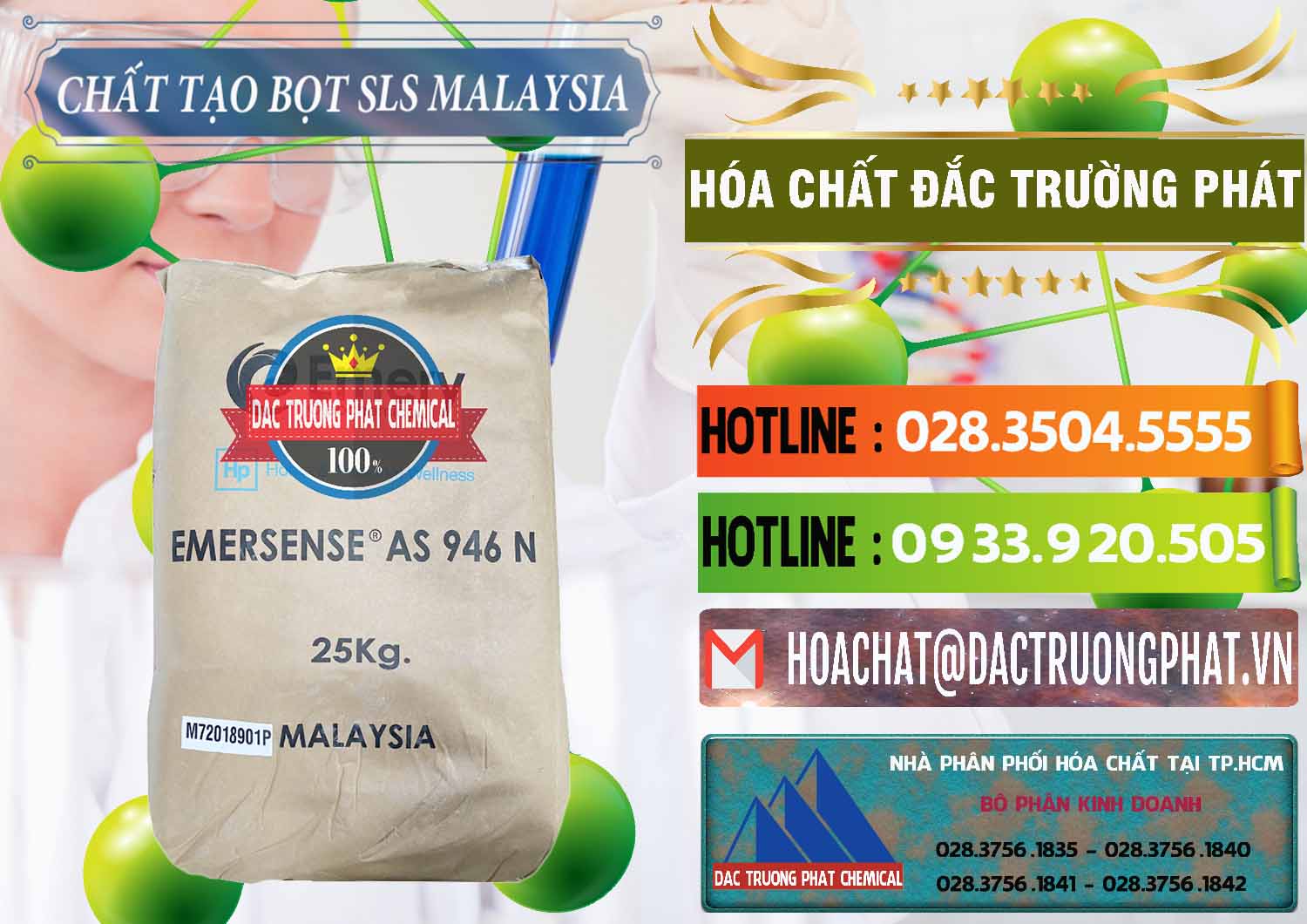 Cty nhập khẩu và bán Chất Tạo Bọt SLS Emery - Emersense AS 946N Mã Lai Malaysia - 0423 - Bán & phân phối hóa chất tại TP.HCM - cungcaphoachat.com.vn