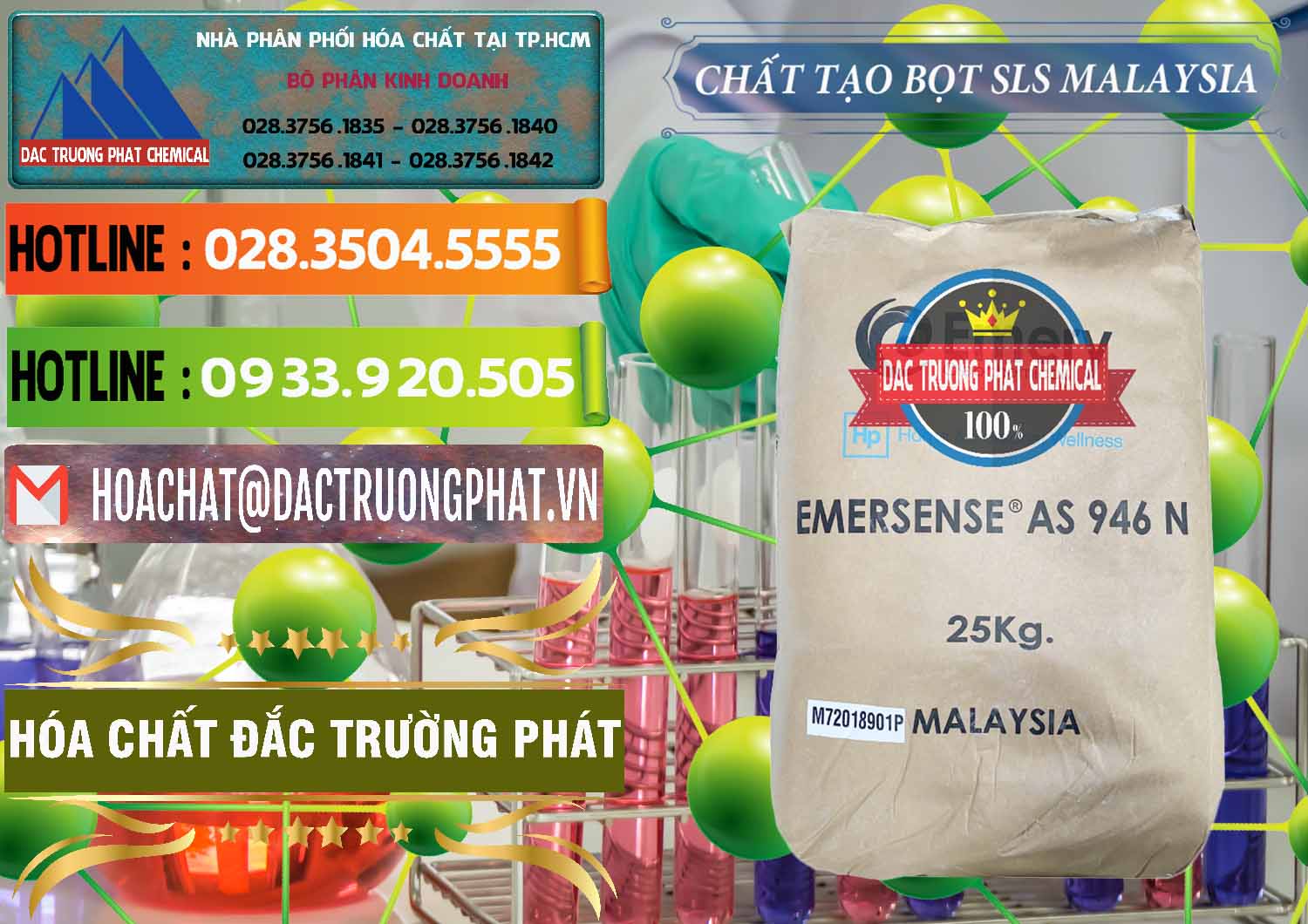 Công ty nhập khẩu - bán Chất Tạo Bọt SLS Emery - Emersense AS 946N Mã Lai Malaysia - 0423 - Đơn vị phân phối & cung cấp hóa chất tại TP.HCM - cungcaphoachat.com.vn