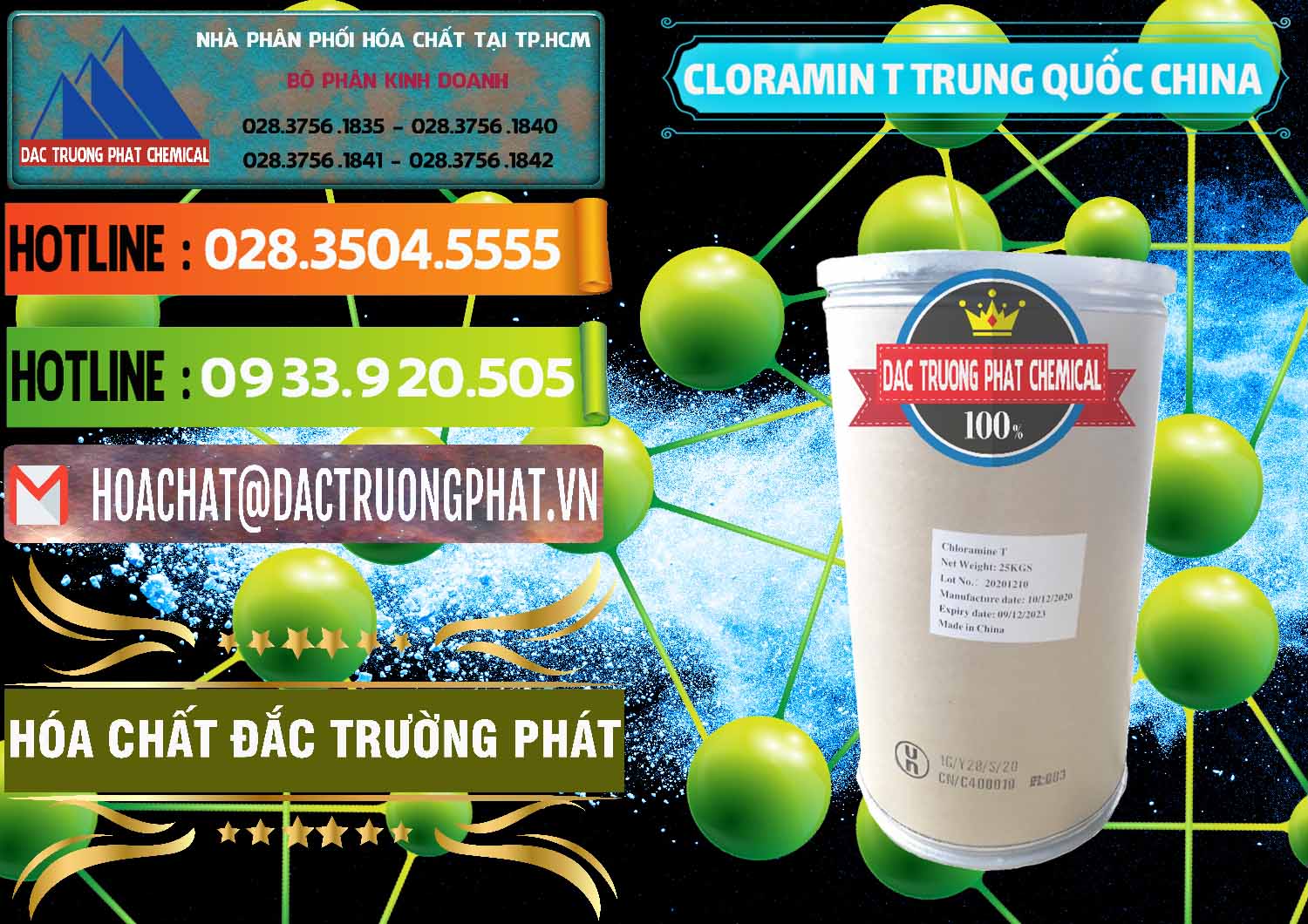 Nhà nhập khẩu _ bán Cloramin T Khử Trùng, Diệt Khuẩn Trung Quốc China - 0301 - Nhà phân phối và cung cấp hóa chất tại TP.HCM - cungcaphoachat.com.vn
