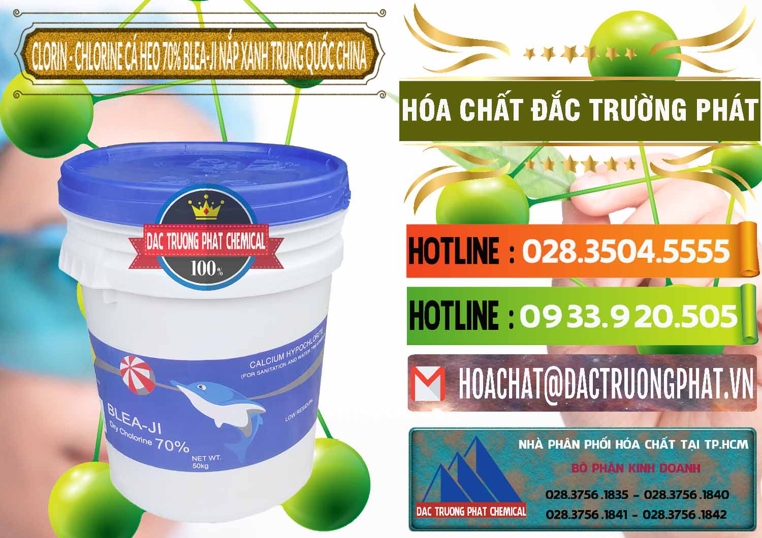 Công ty bán & cung cấp Clorin - Chlorine Cá Heo 70% Cá Heo Blea-Ji Thùng Tròn Nắp Xanh Trung Quốc China - 0208 - Công ty cung cấp và kinh doanh hóa chất tại TP.HCM - cungcaphoachat.com.vn