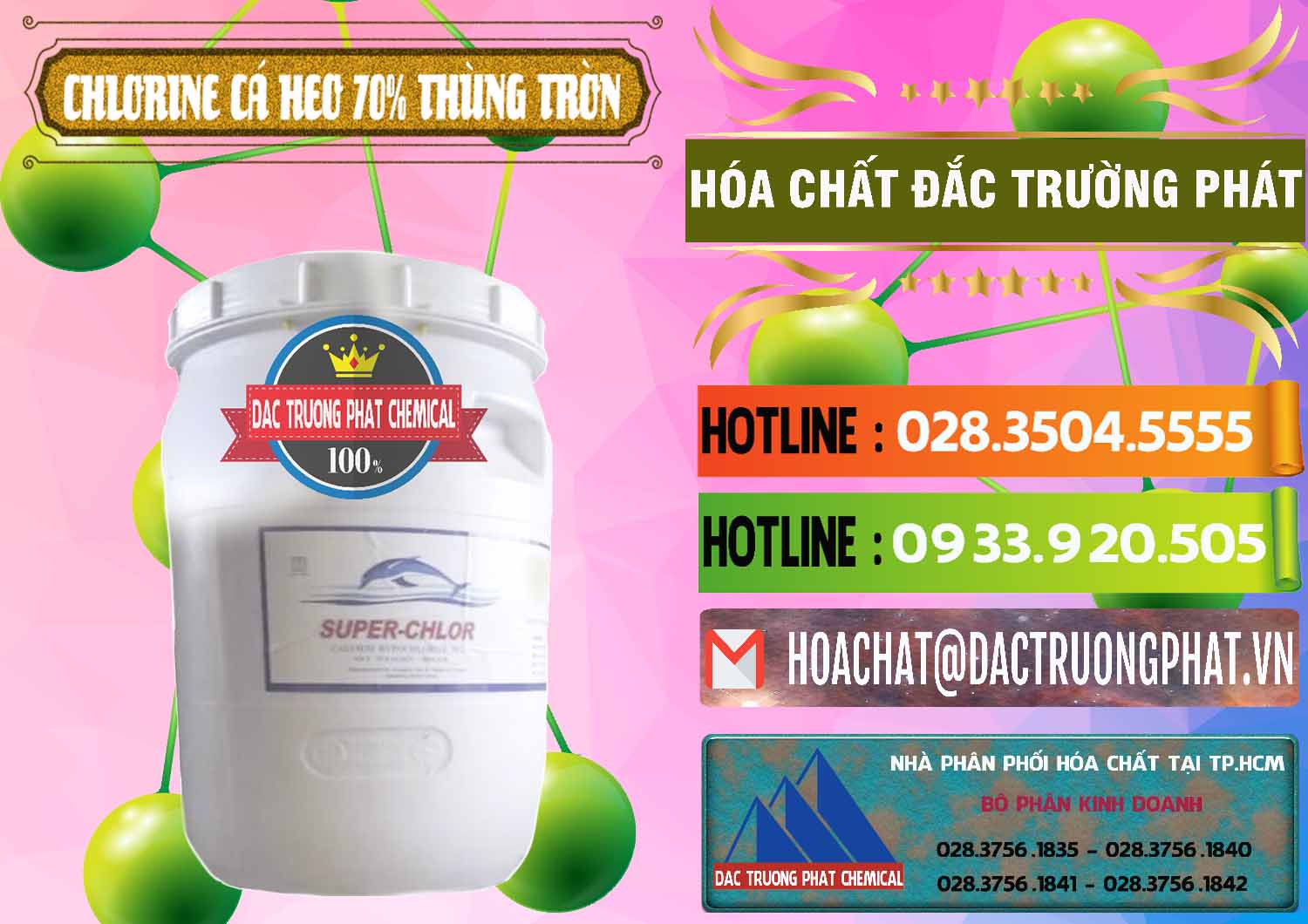 Công ty bán & cung cấp Clorin - Chlorine Cá Heo 70% Super Chlor Thùng Tròn Nắp Trắng Trung Quốc China - 0239 - Cty kinh doanh & phân phối hóa chất tại TP.HCM - cungcaphoachat.com.vn