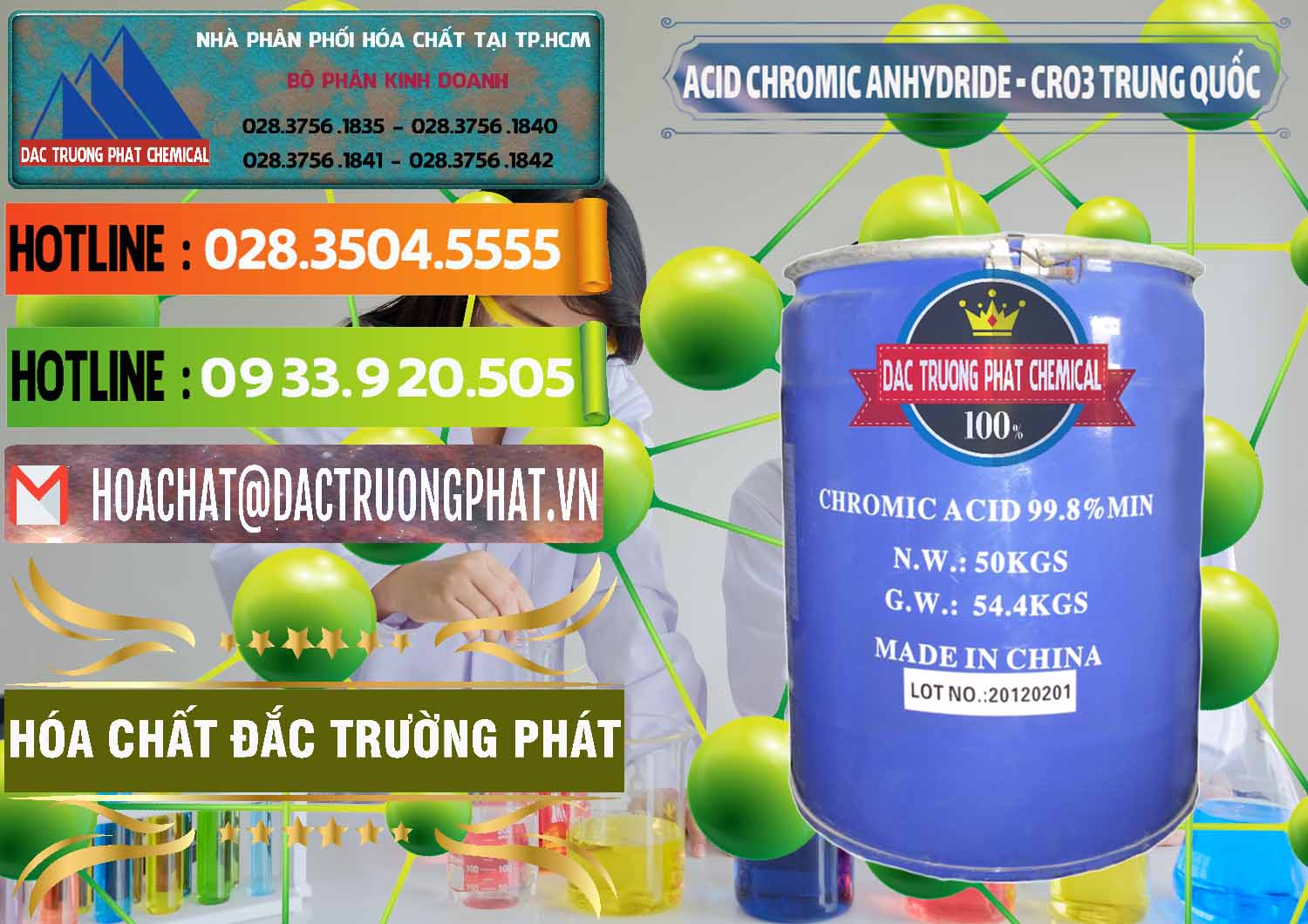Cty nhập khẩu - bán Acid Chromic Anhydride - Cromic CRO3 Trung Quốc China - 0007 - Cung cấp - phân phối hóa chất tại TP.HCM - cungcaphoachat.com.vn