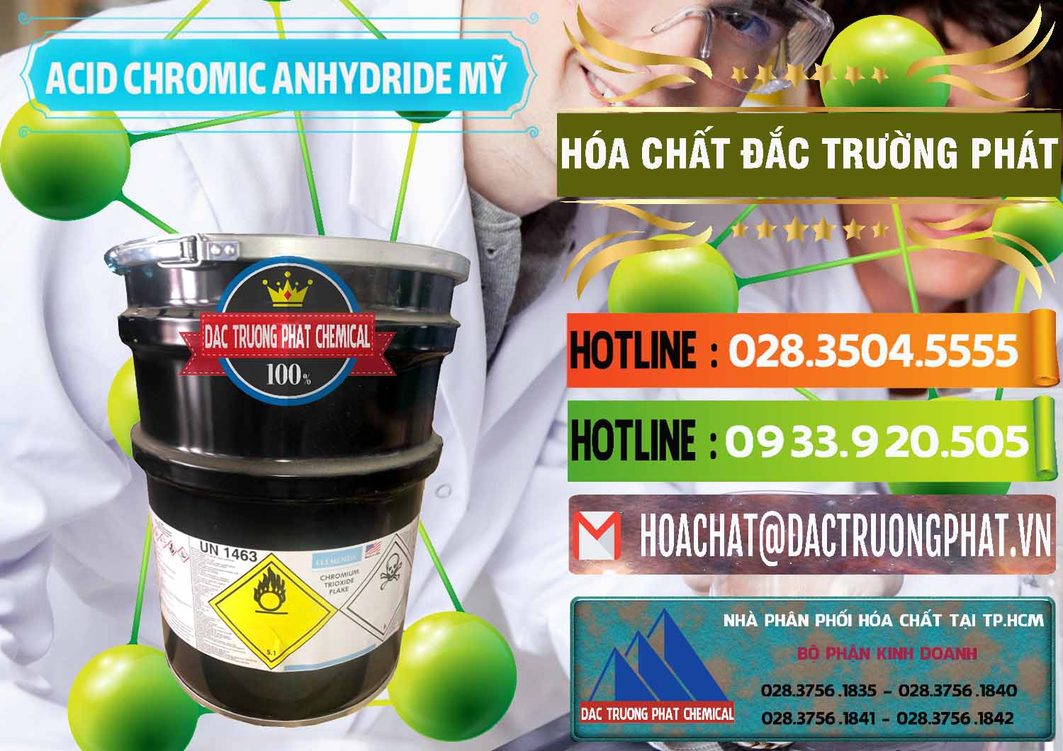 Kinh doanh và bán Acid Chromic Anhydride - Cromic CRO3 USA Mỹ - 0364 - Công ty chuyên kinh doanh và cung cấp hóa chất tại TP.HCM - cungcaphoachat.com.vn