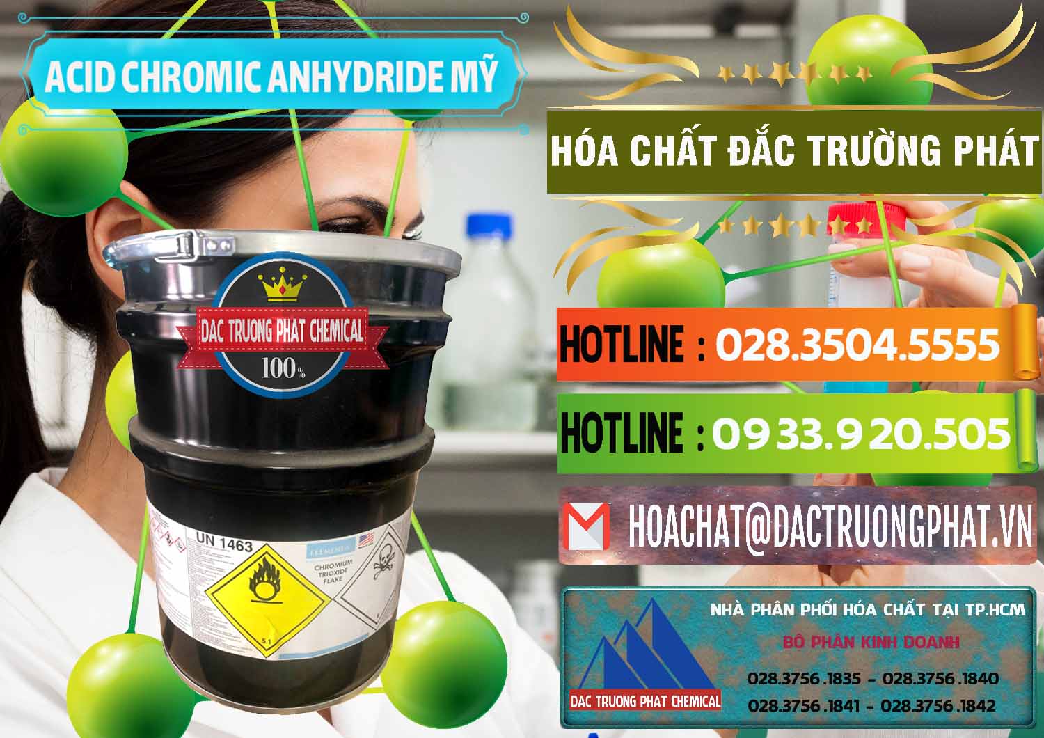 Chuyên bán và cung ứng Acid Chromic Anhydride - Cromic CRO3 USA Mỹ - 0364 - Đơn vị chuyên bán & cung cấp hóa chất tại TP.HCM - cungcaphoachat.com.vn