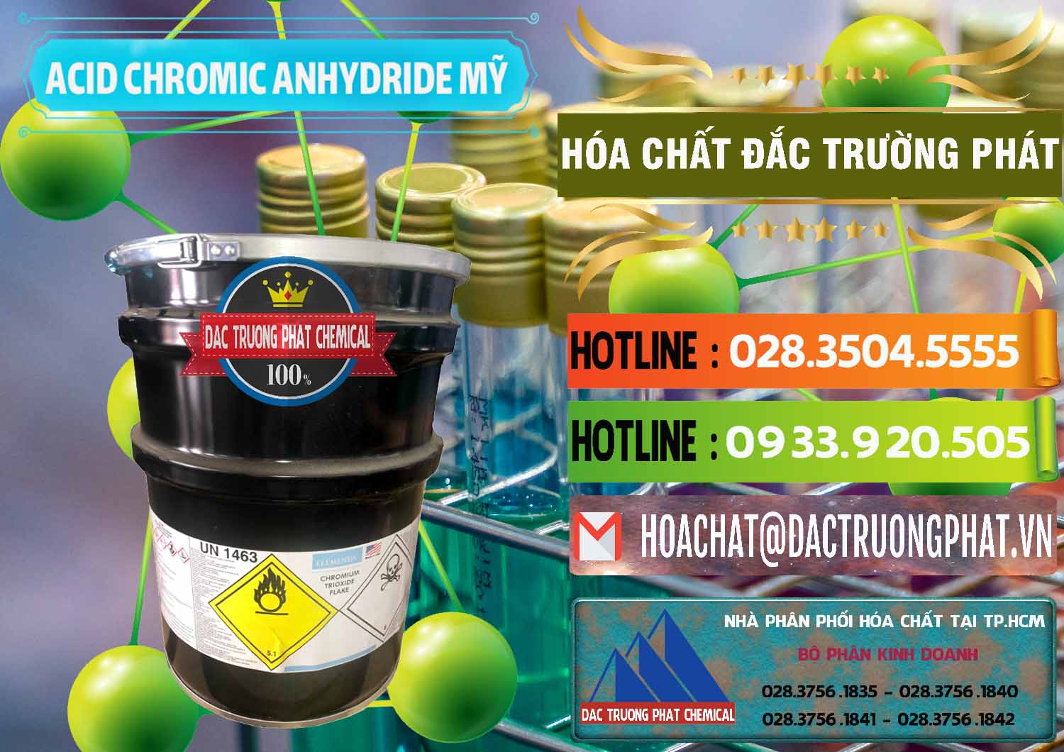 Nơi chuyên bán - cung cấp Acid Chromic Anhydride - Cromic CRO3 USA Mỹ - 0364 - Cty chuyên phân phối và nhập khẩu hóa chất tại TP.HCM - cungcaphoachat.com.vn