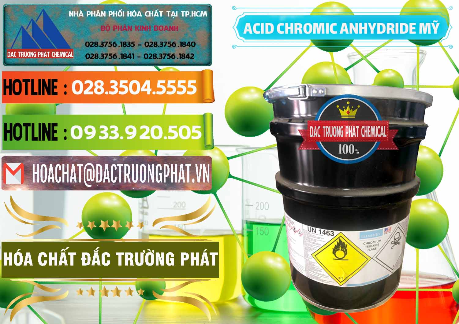Đơn vị chuyên cung cấp & bán Acid Chromic Anhydride - Cromic CRO3 USA Mỹ - 0364 - Công ty chuyên cung cấp và bán hóa chất tại TP.HCM - cungcaphoachat.com.vn
