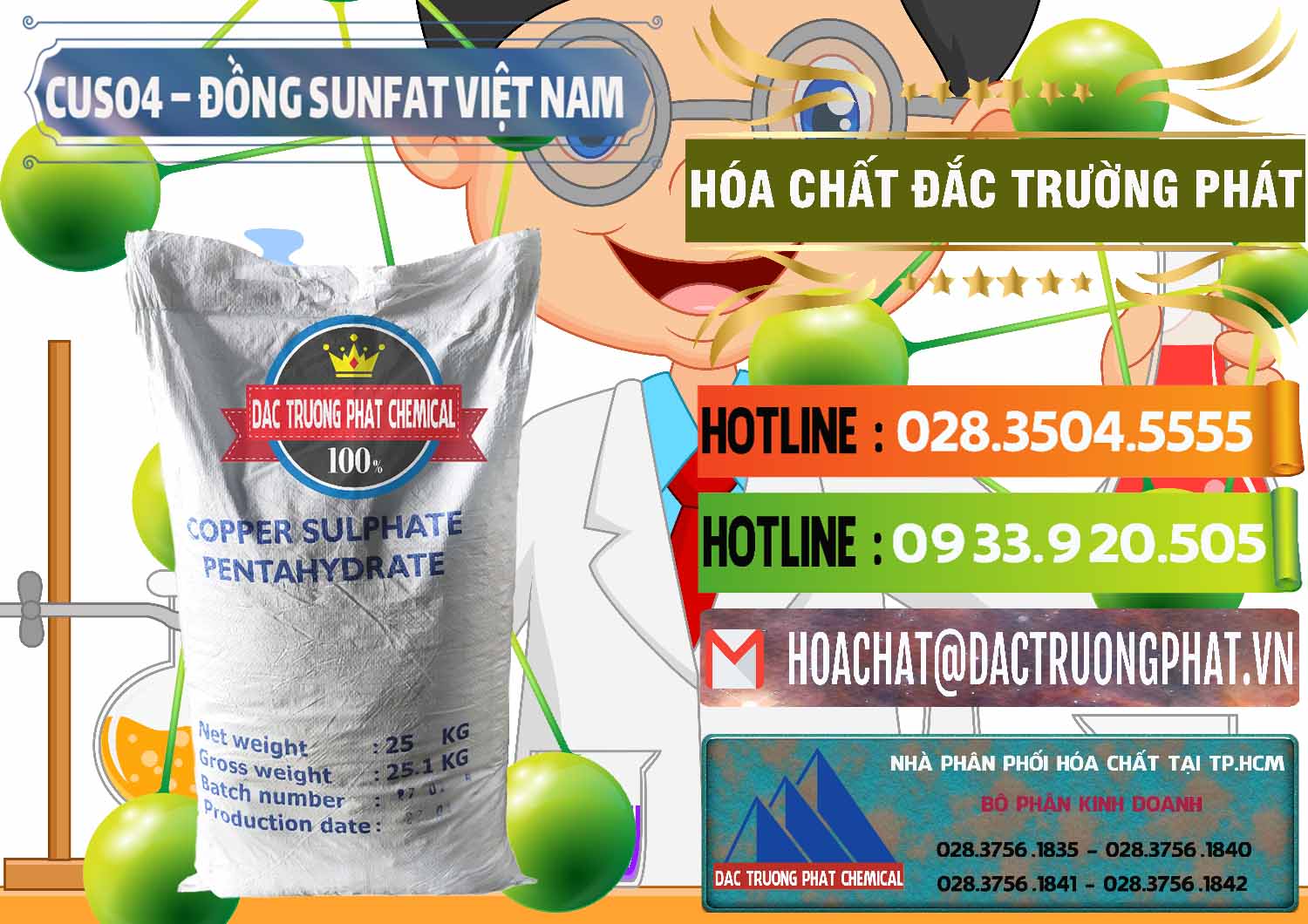 Kinh doanh _ cung cấp CuSO4 – Đồng Sunfat Dạng Bột Việt Nam - 0196 - Kinh doanh & cung cấp hóa chất tại TP.HCM - cungcaphoachat.com.vn