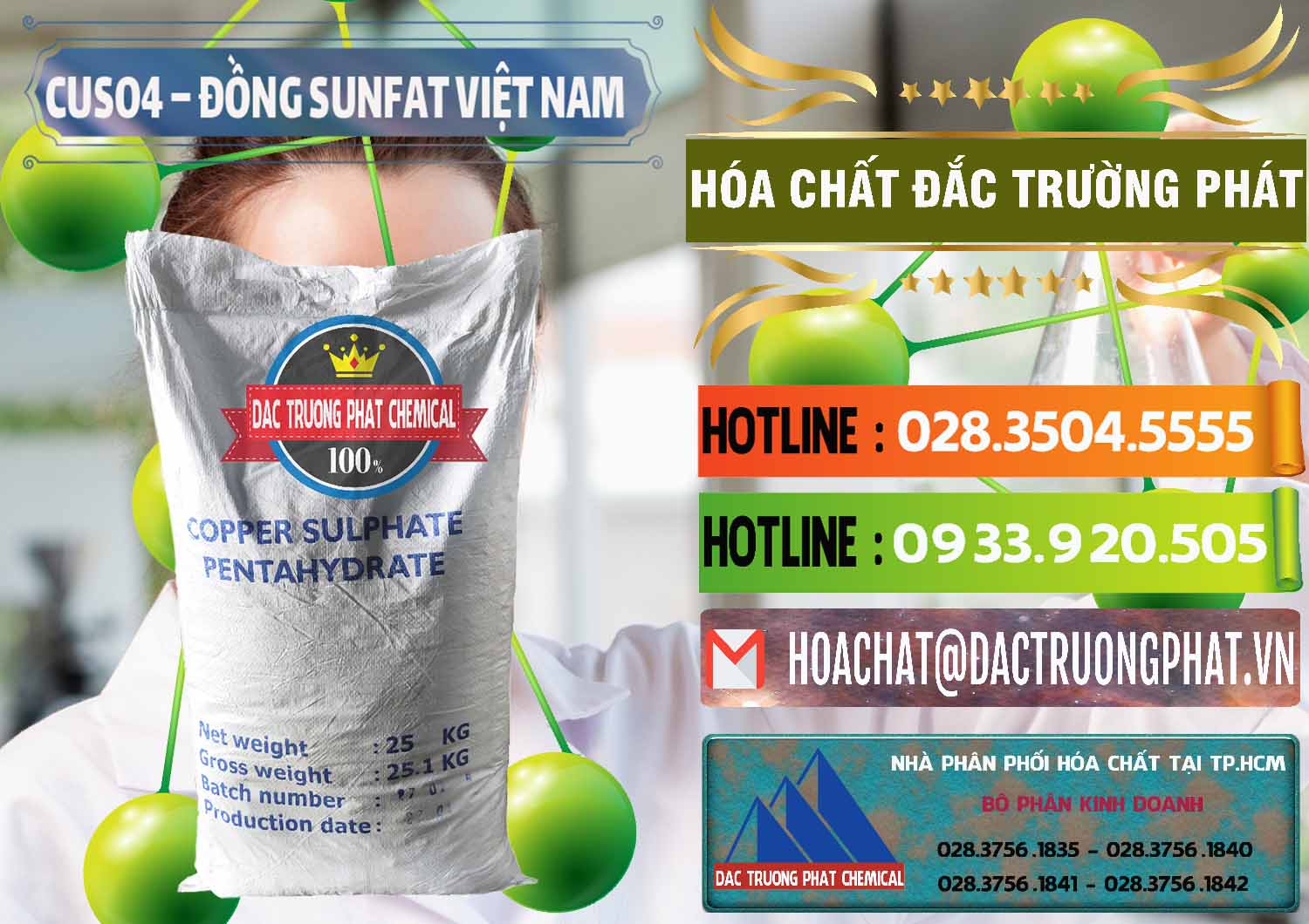 Chuyên phân phối ( bán ) CuSO4 – Đồng Sunfat Dạng Bột Việt Nam - 0196 - Công ty chuyên cung ứng & phân phối hóa chất tại TP.HCM - cungcaphoachat.com.vn