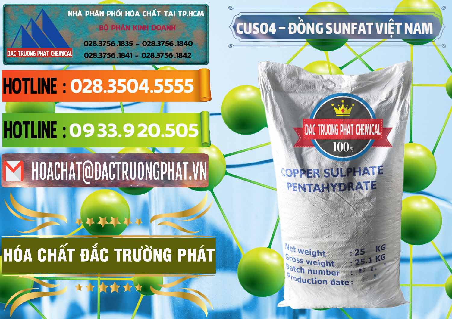 Nơi chuyên phân phối ( kinh doanh ) CuSO4 – Đồng Sunfat Dạng Bột Việt Nam - 0196 - Công ty chuyên bán ( cung cấp ) hóa chất tại TP.HCM - cungcaphoachat.com.vn