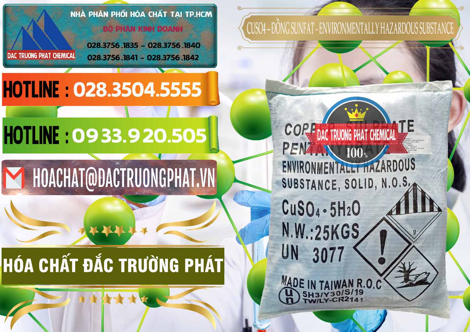 Nơi chuyên kinh doanh ( bán ) CuSO4 – Đồng Sunfat Đài Loan Taiwan - 0059 - Cty chuyên bán & phân phối hóa chất tại TP.HCM - cungcaphoachat.com.vn