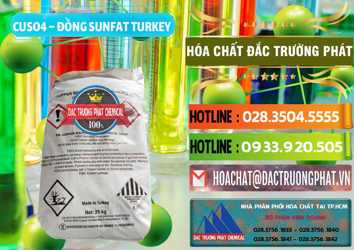 Cty chuyên kinh doanh _ bán CuSO4 – Đồng Sunfat Thổ Nhĩ Kỳ Turkey - 0481 - Đơn vị phân phối - bán hóa chất tại TP.HCM - cungcaphoachat.com.vn
