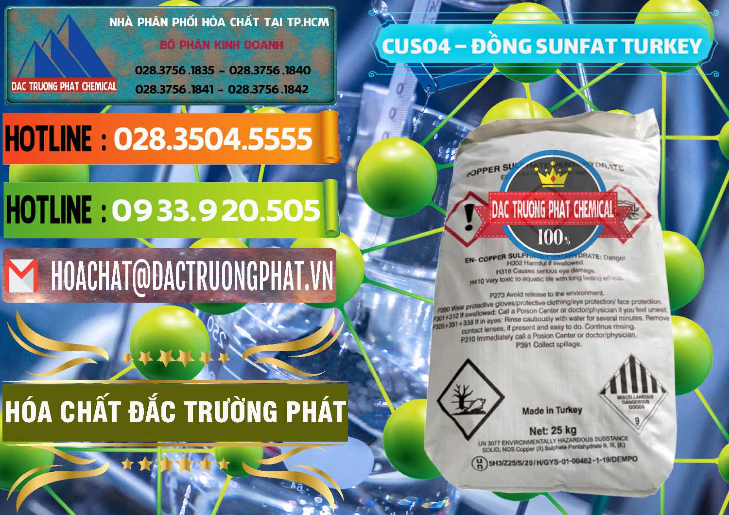 Nơi chuyên cung cấp _ bán CuSO4 – Đồng Sunfat Thổ Nhĩ Kỳ Turkey - 0481 - Đơn vị cung ứng & phân phối hóa chất tại TP.HCM - cungcaphoachat.com.vn