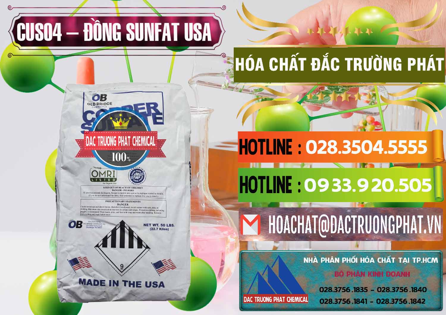 Chuyên bán - phân phối CuSO4 – Đồng Sunfat Mỹ USA - 0479 - Nơi chuyên kinh doanh & cung cấp hóa chất tại TP.HCM - cungcaphoachat.com.vn