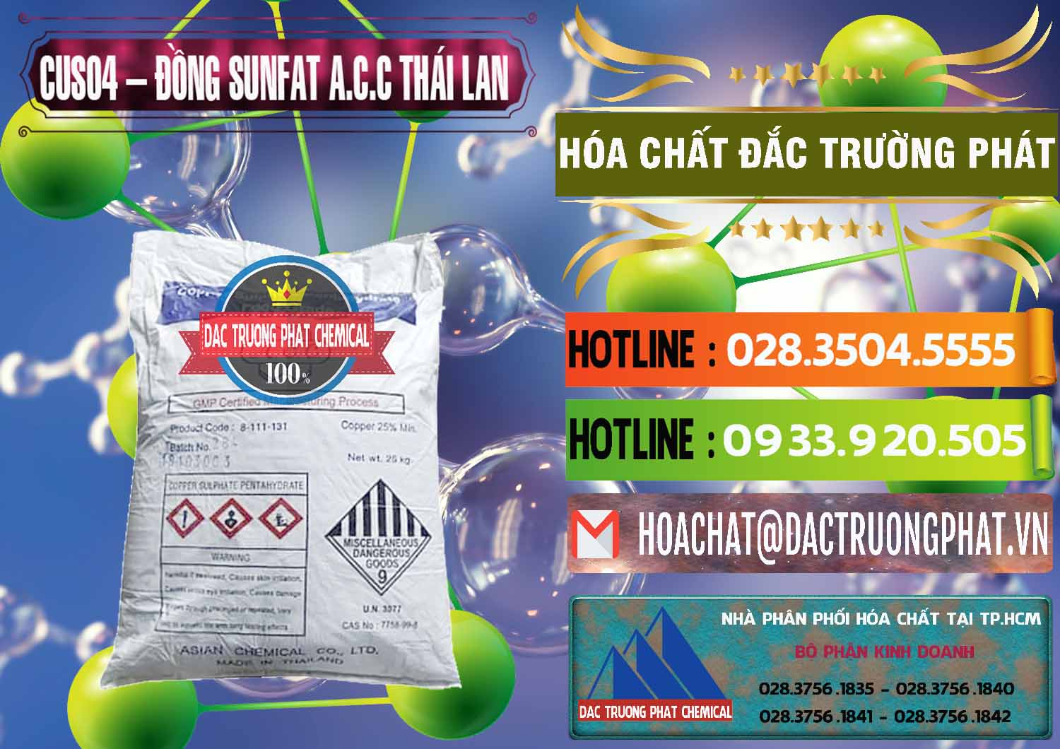 Cty nhập khẩu và bán CuSO4 – Đồng Sunfat A.C.C Thái Lan - 0249 - Phân phối - cung cấp hóa chất tại TP.HCM - cungcaphoachat.com.vn