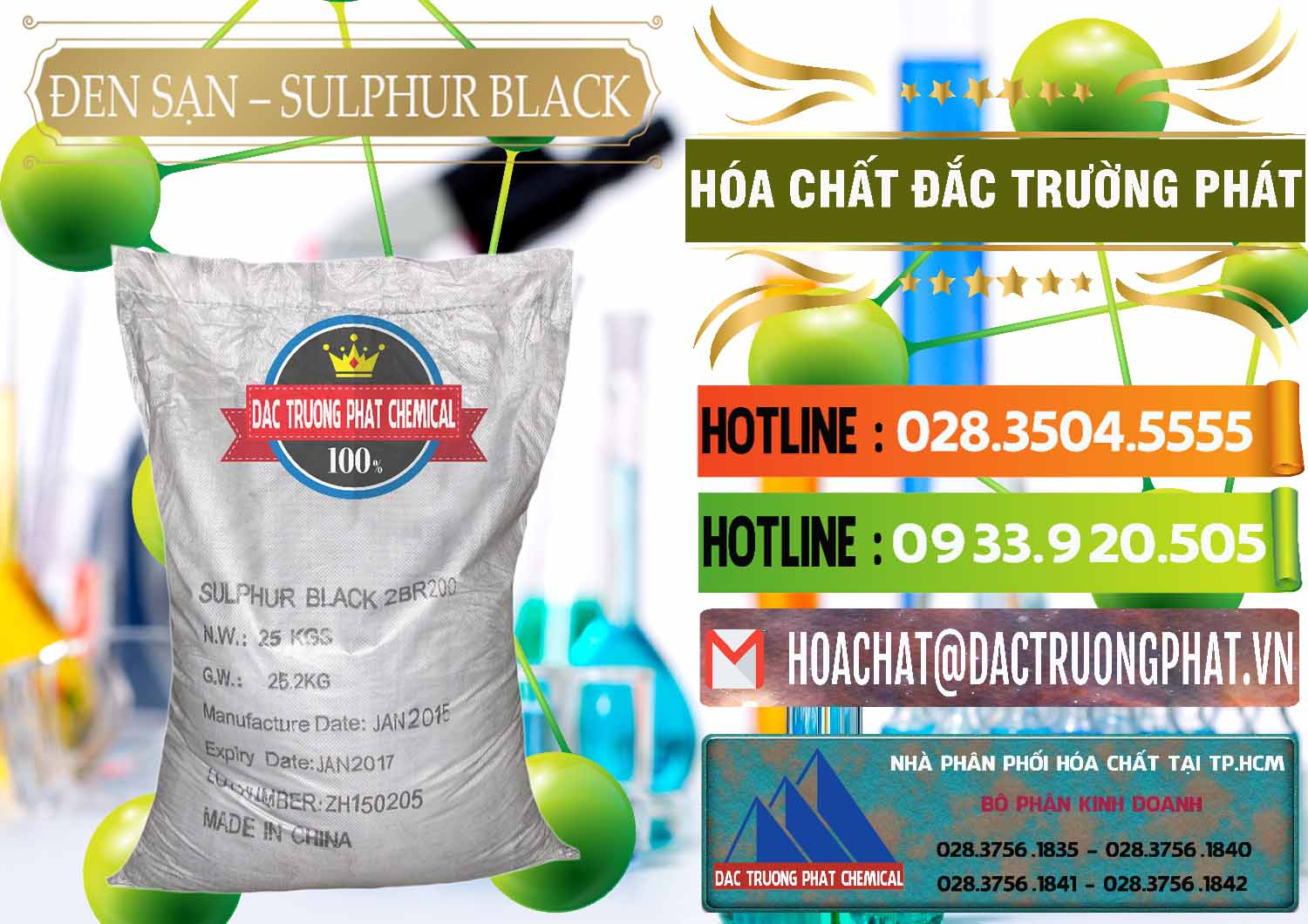 Nhập khẩu - bán Đen Sạn – Sulphur Black Trung Quốc China - 0062 - Cty chuyên nhập khẩu - cung cấp hóa chất tại TP.HCM - cungcaphoachat.com.vn