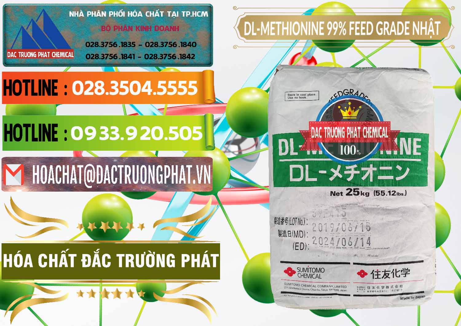 Nơi chuyên bán _ phân phối DL-Methionine - C5H11NO2S Feed Grade Sumitomo Nhật Bản Japan - 0313 - Đơn vị phân phối & bán hóa chất tại TP.HCM - cungcaphoachat.com.vn