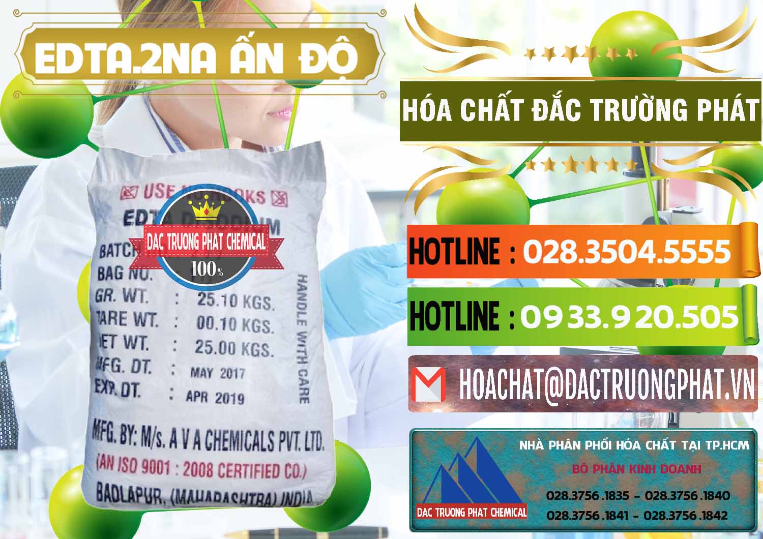 Nơi chuyên phân phối þ bán Disodium Ethylen Diamin Tetraacetate Dạng Bột # E.D.T.A Powder Ấn Độ India tại Hậu Giang Cung cấp và bán EDTA.2NA - Ethylendiamin Tetraacetic Ấn Độ India - 0416 - Đơn vị cung cấp & phân phối hóa chất tại TP.HCM - cungcaphoachat.com.vn