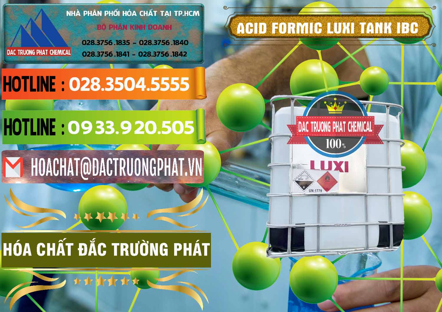 Phân phối & bán Acid Formic - Acid Formic Tank - Bồn IBC Luxi Trung Quốc China - 0400 - Chuyên phân phối - cung cấp hóa chất tại TP.HCM - cungcaphoachat.com.vn