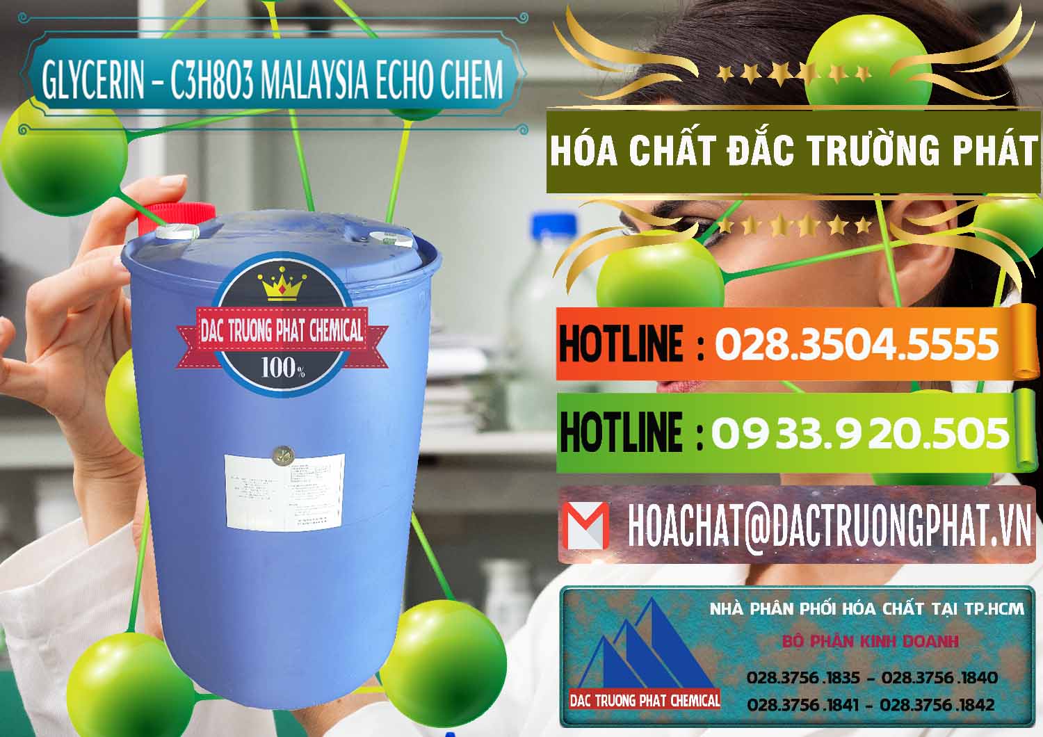 Nơi chuyên nhập khẩu _ bán C3H8O3 - Glycerin 99.7% Echo Chem Malaysia - 0273 - Công ty chuyên phân phối - bán hóa chất tại TP.HCM - cungcaphoachat.com.vn