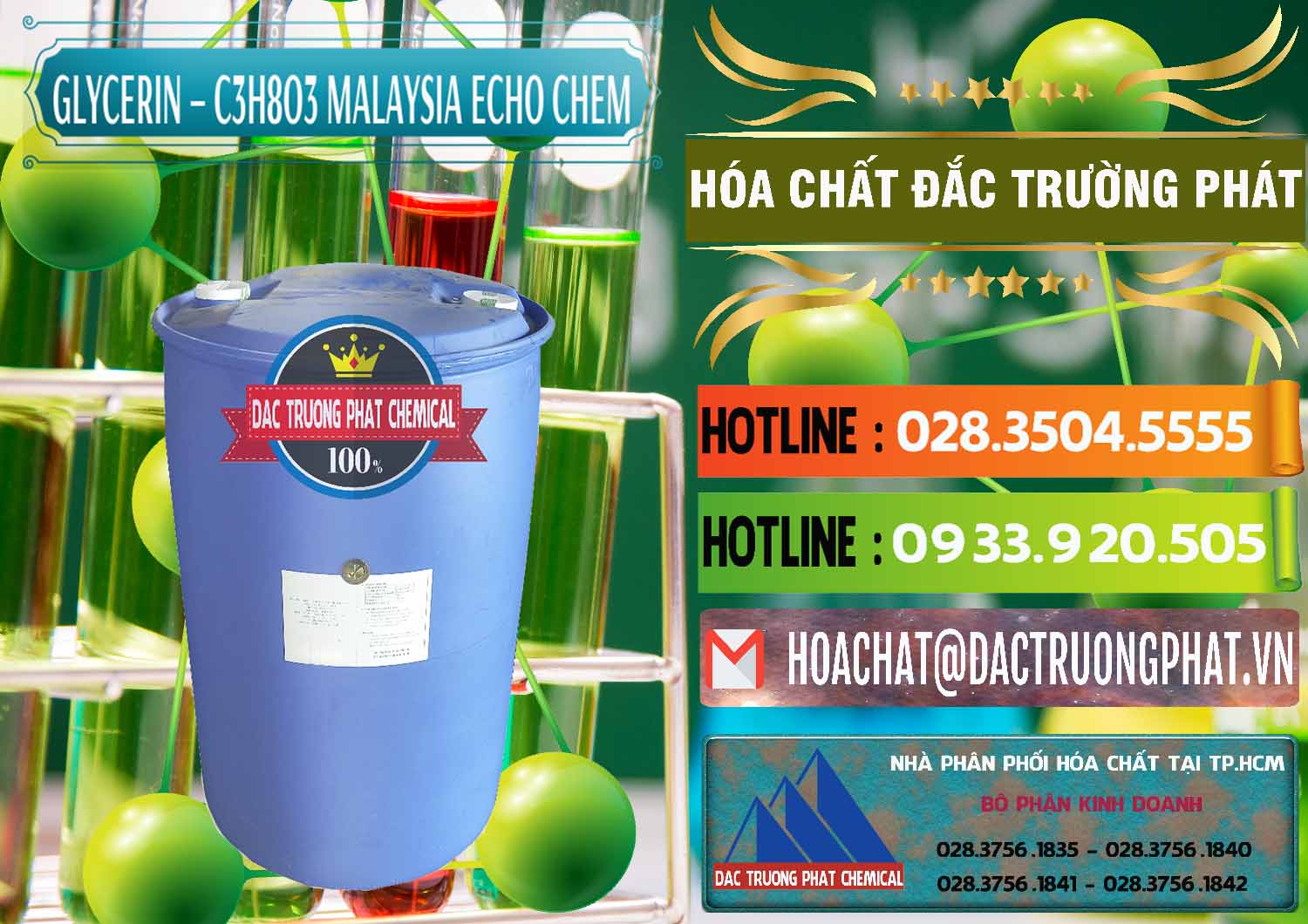Chuyên bán - cung ứng Glycerin – C3H8O3 99.7% Echo Chem Malaysia - 0273 - Phân phối - kinh doanh hóa chất tại TP.HCM - cungcaphoachat.com.vn
