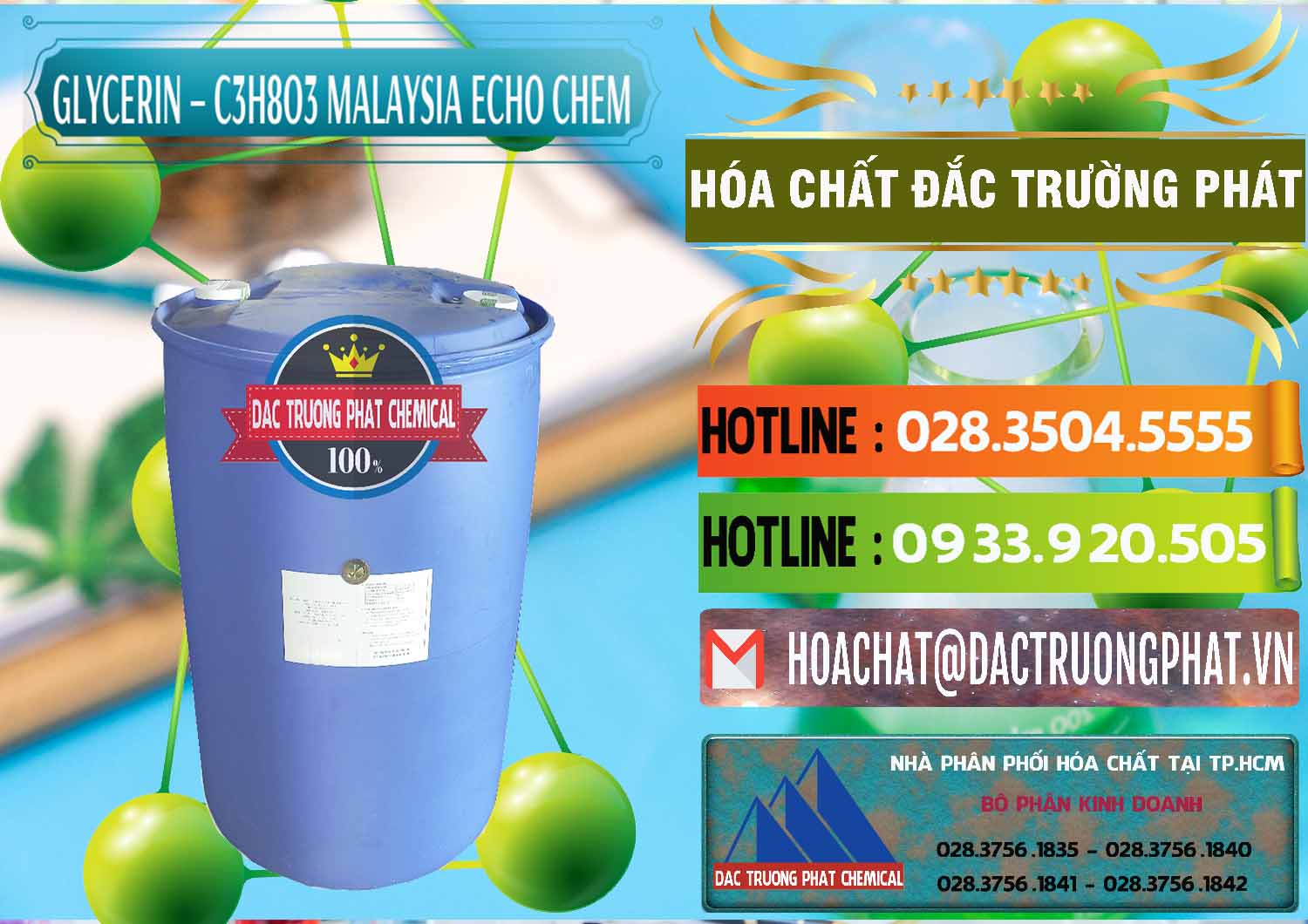 Nơi cung cấp & bán C3H8O3 - Glycerin 99.7% Echo Chem Malaysia - 0273 - Cty chuyên nhập khẩu & cung cấp hóa chất tại TP.HCM - cungcaphoachat.com.vn